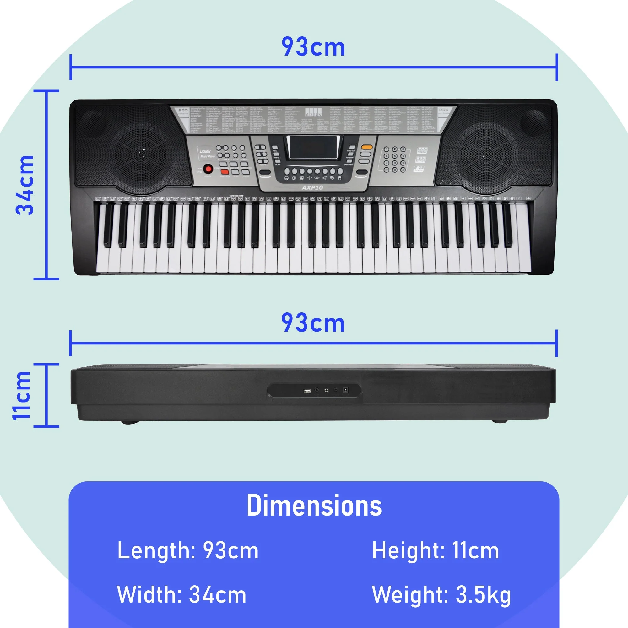 Axus 61 Key Keyboard - Image 4