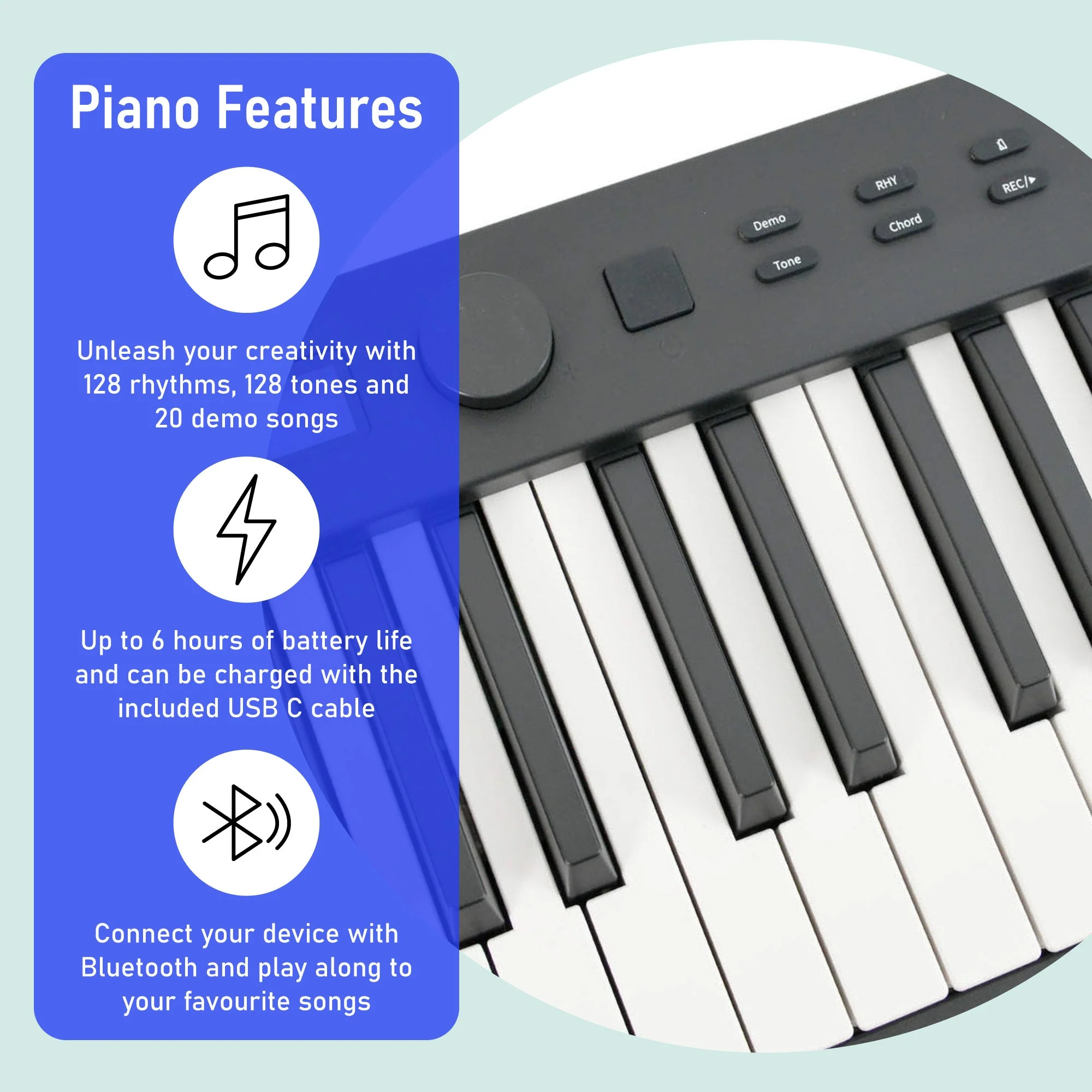 Axus 88 Note Folding Digital Stage Piano - Image 3