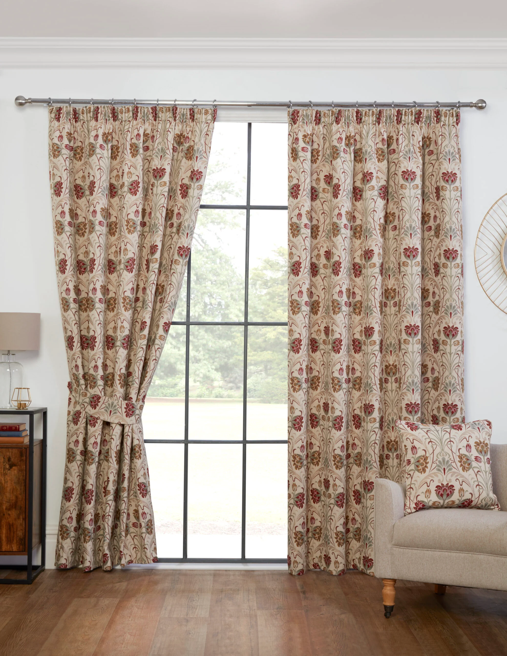 AYLESBURY NATURAL 3" PENCIL PLEAT CURTAINS