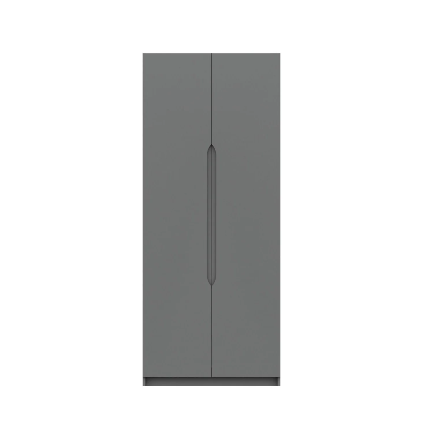 Balagio Ready Assembled Wardrobe with 2 Doors - Dusk Grey Gloss - Image 4