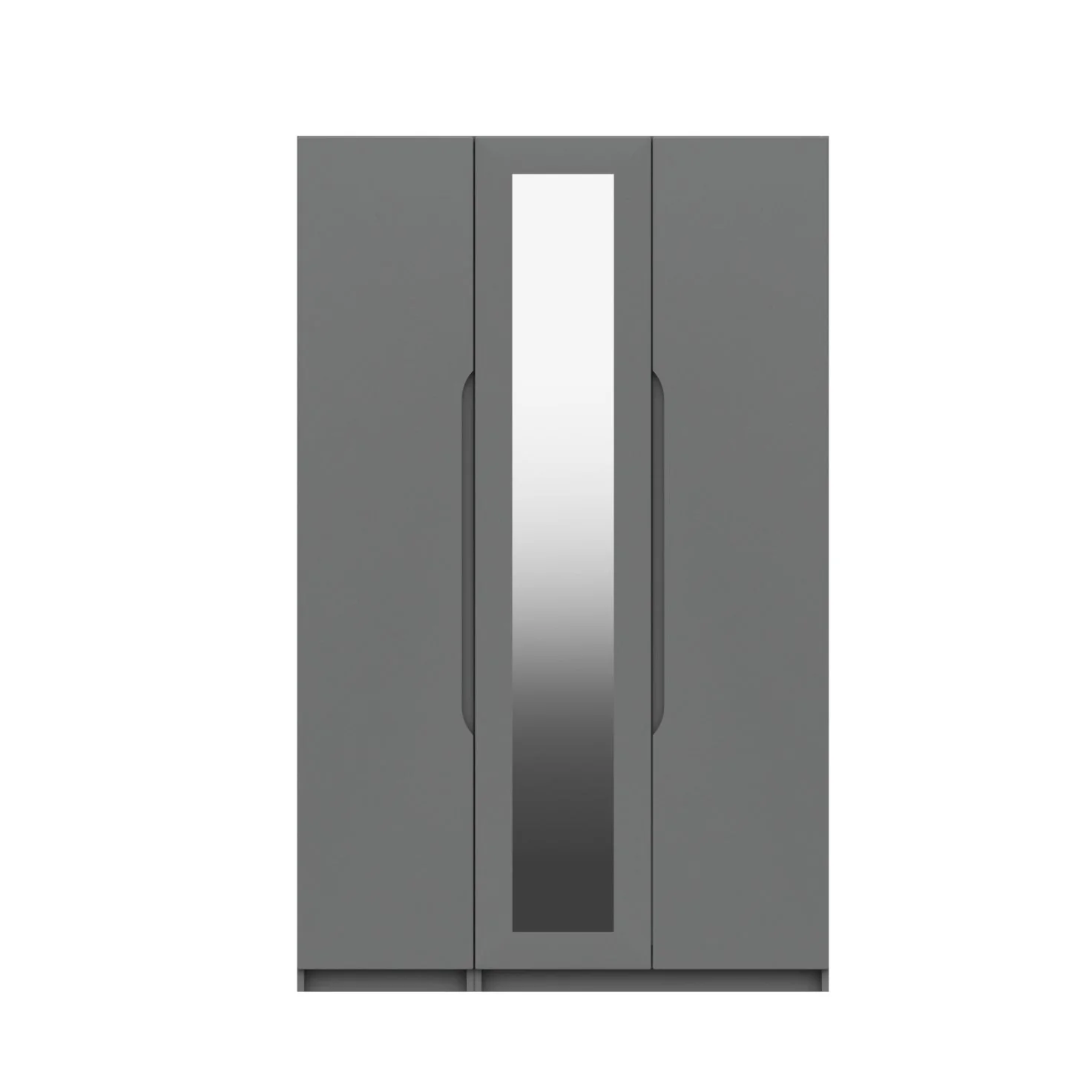 Balagio Ready Assembled Wardrobe with 3 Doors & Mirror - Dusk Grey Gloss - Image 3