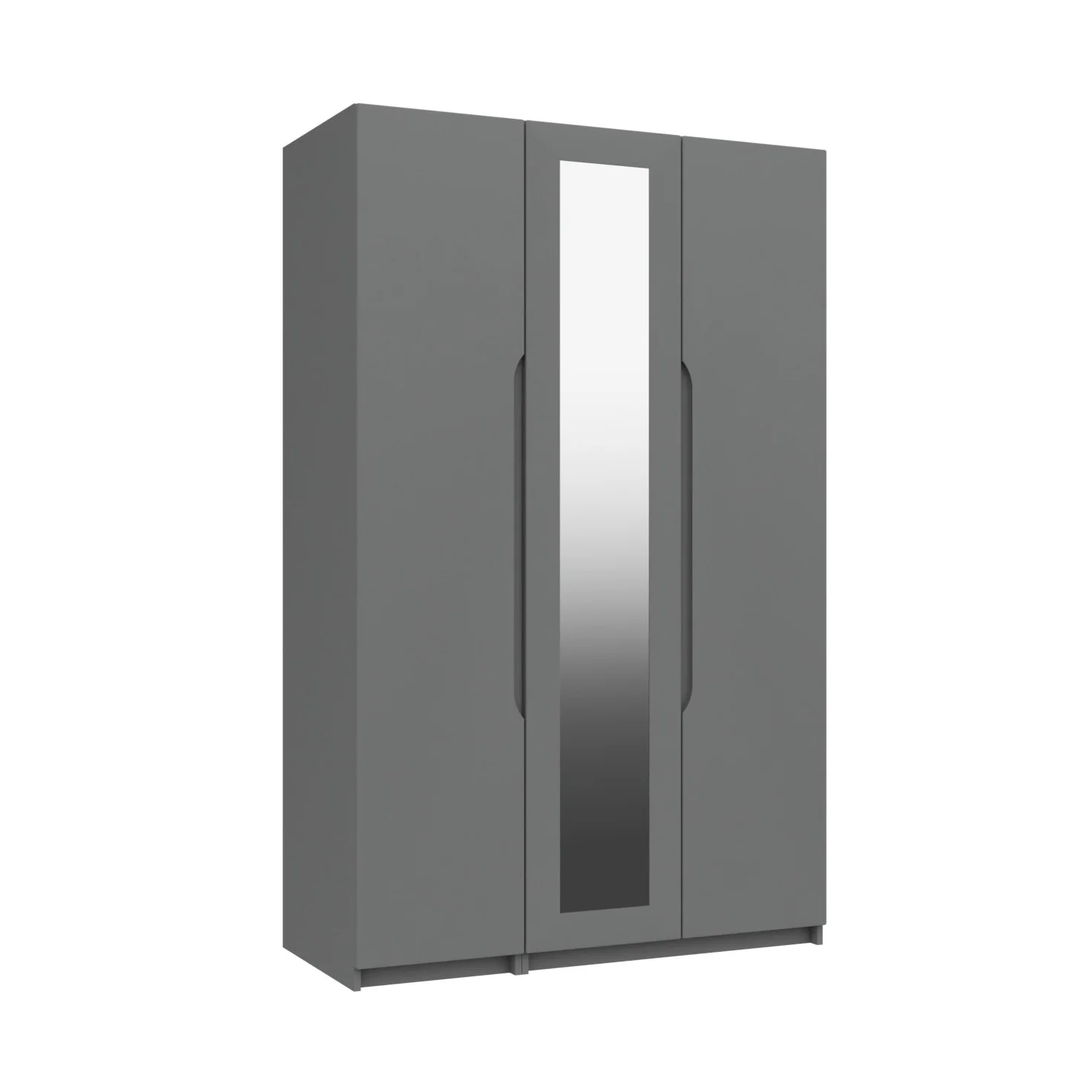 Balagio Ready Assembled Wardrobe with 3 Doors & Mirror - Dusk Grey Gloss - Image 5