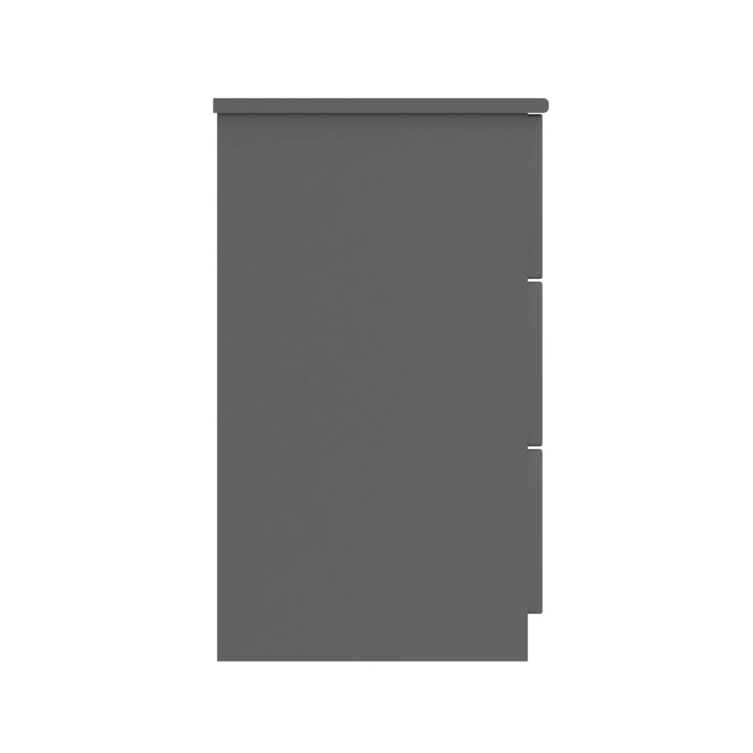 Balagio Ready Assembled Chest of Drawers with 3 Drawers - Dusk Grey Gloss - Image 5