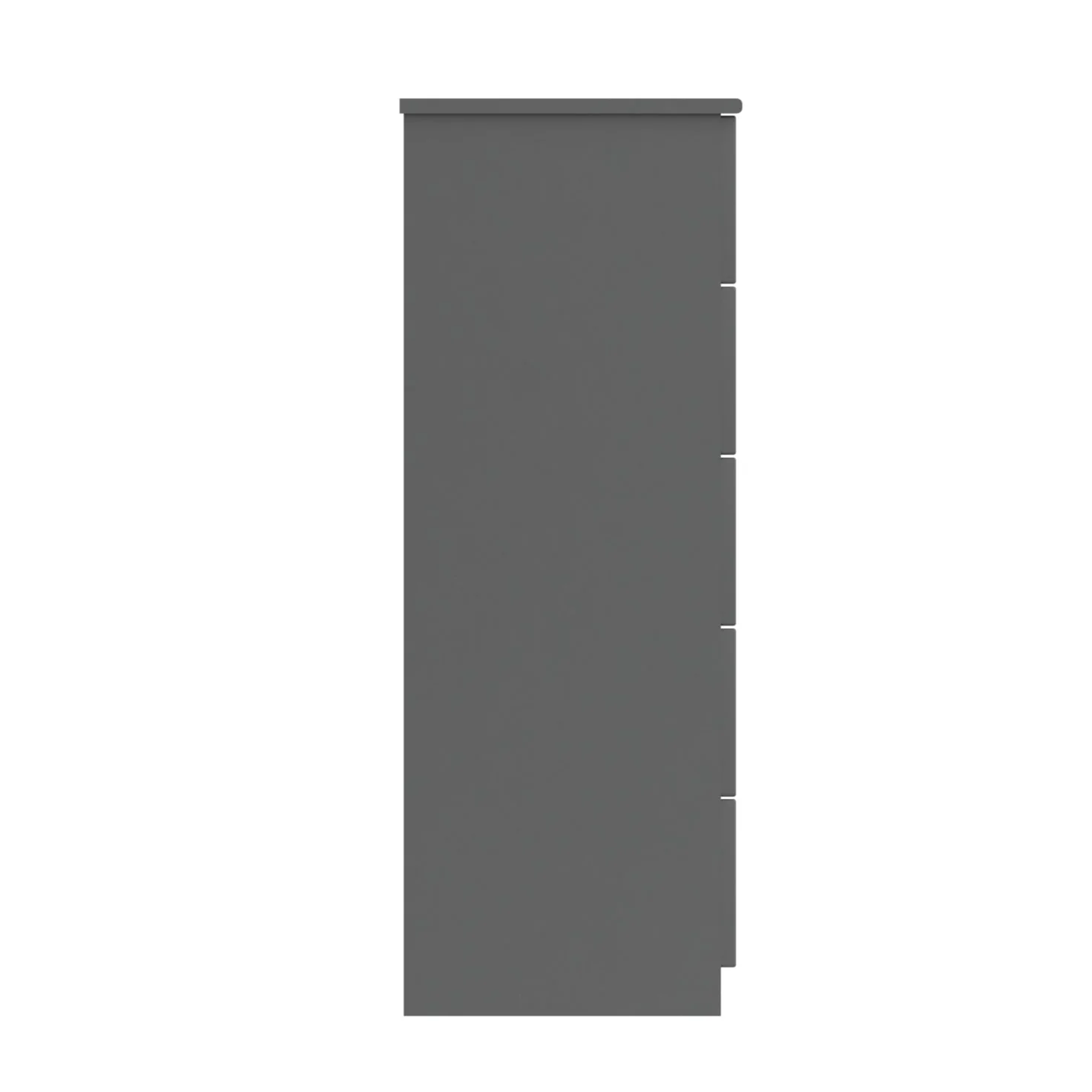 Balagio Ready Assembled Chest of Drawers with 5 Drawers - Dusk Grey Gloss - Image 5