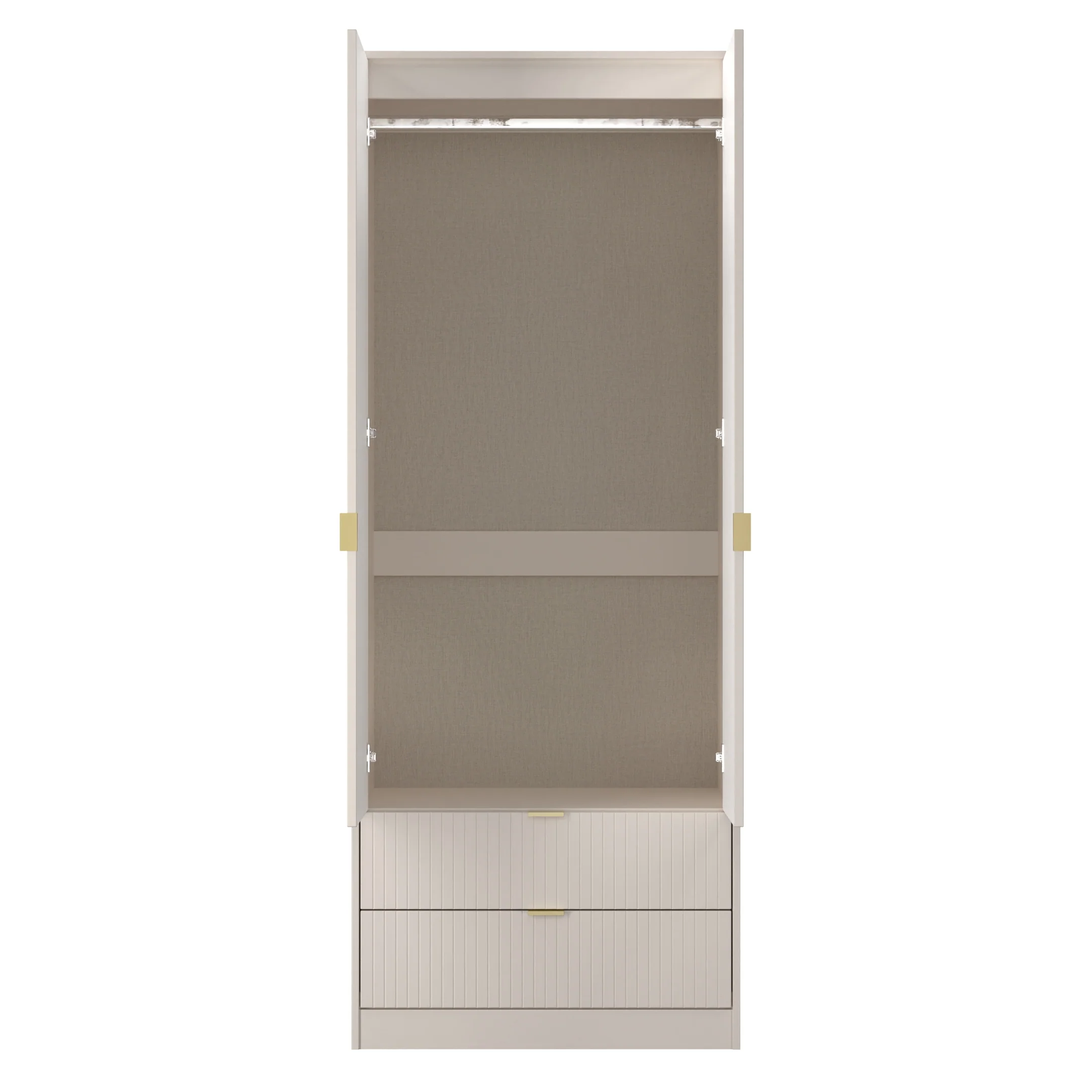 Breda Ready Assembled 2 Door 2 Drawer Wardrobe in Kashmir Matt - Image 7