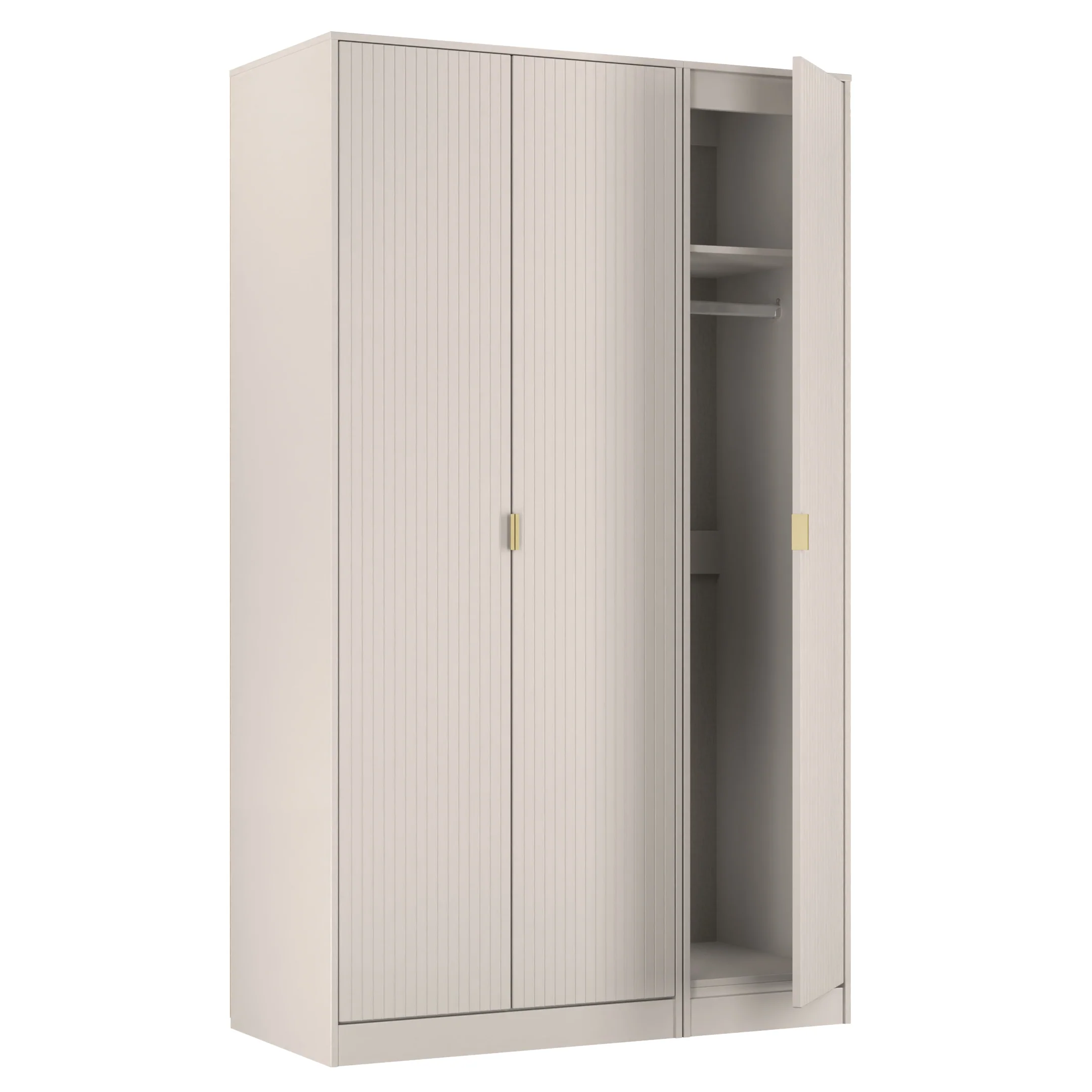 Breda Ready Assembled 3 Door Wardrobe in Kashmir Matt - Image 6