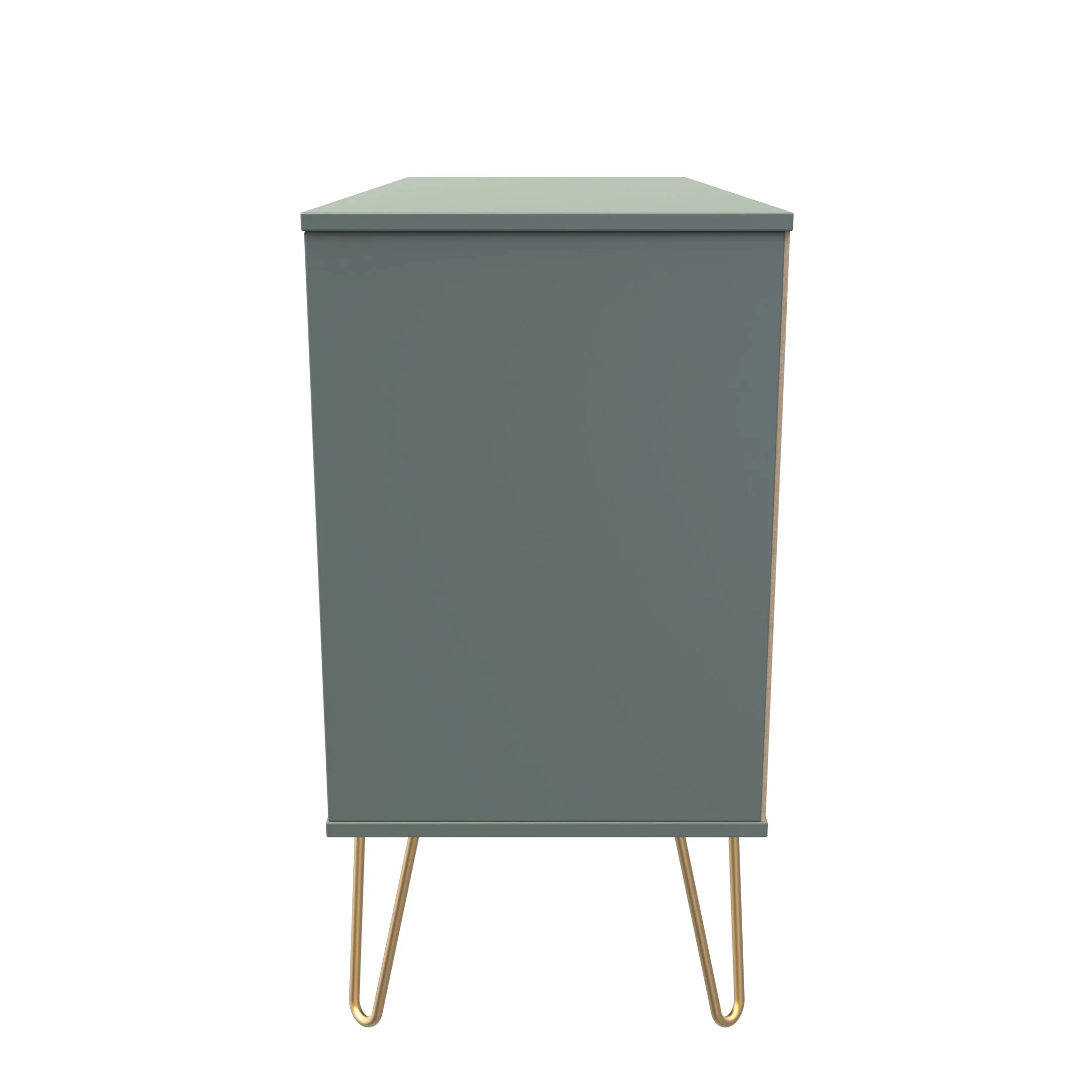 Breda Ready Assembled 3 Drawer TV Unit in Reed Green - Image 4