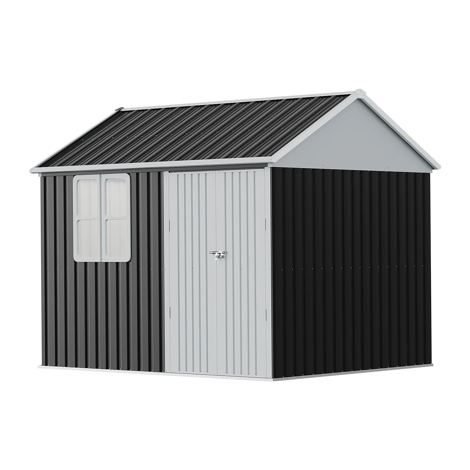 Breeins 10 x 8FT Outdoor Metal Apex Roof Garden Storage Shed - Image 6