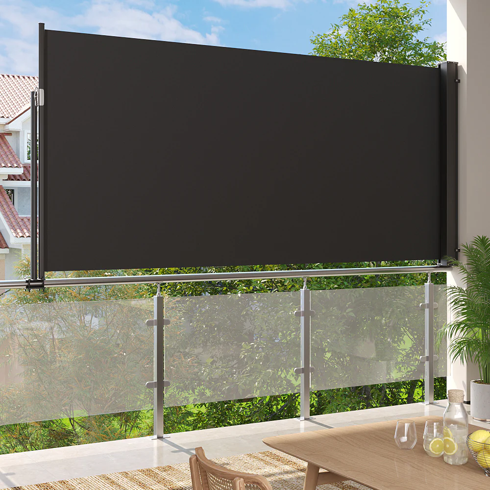 Breeins 300cm Outdoor Patio Retractable Side Awning Balcony Sunshade Blind - Image 2