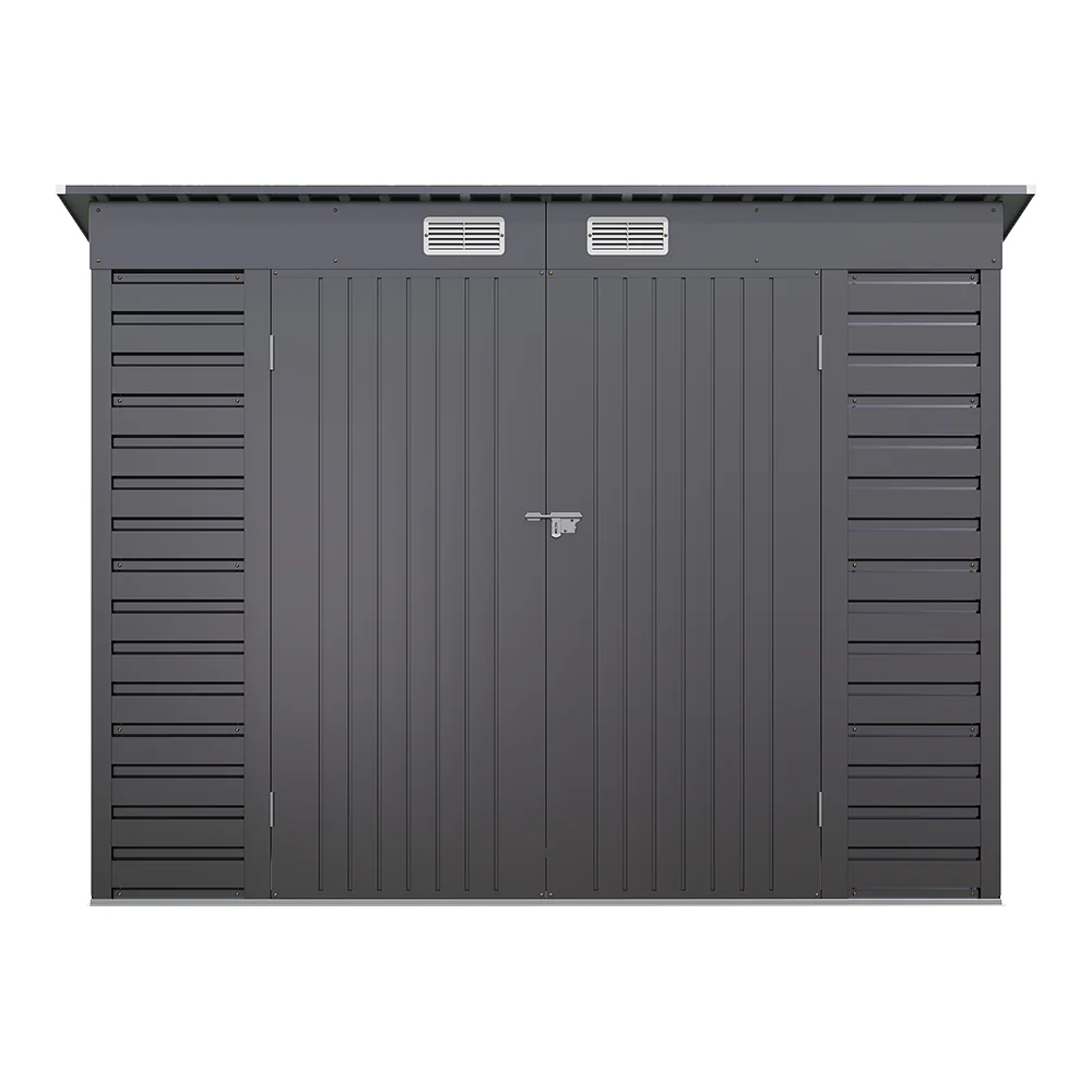 Breeins 4x8ft Outdoor Galvanized Steel Storage Shed - Image 4