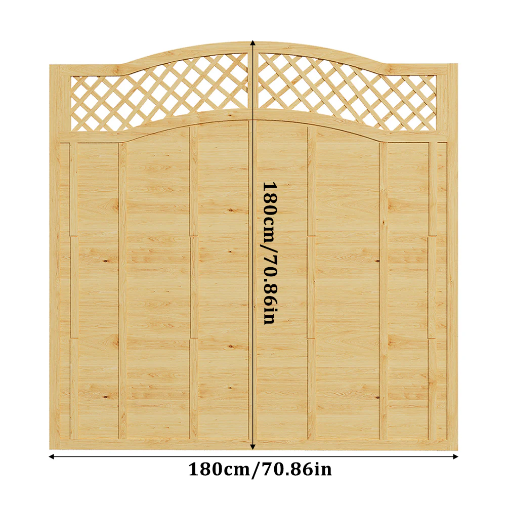 Breeins 6x6ft Lattice Top Wooden Garden Fence Panel - Image 3