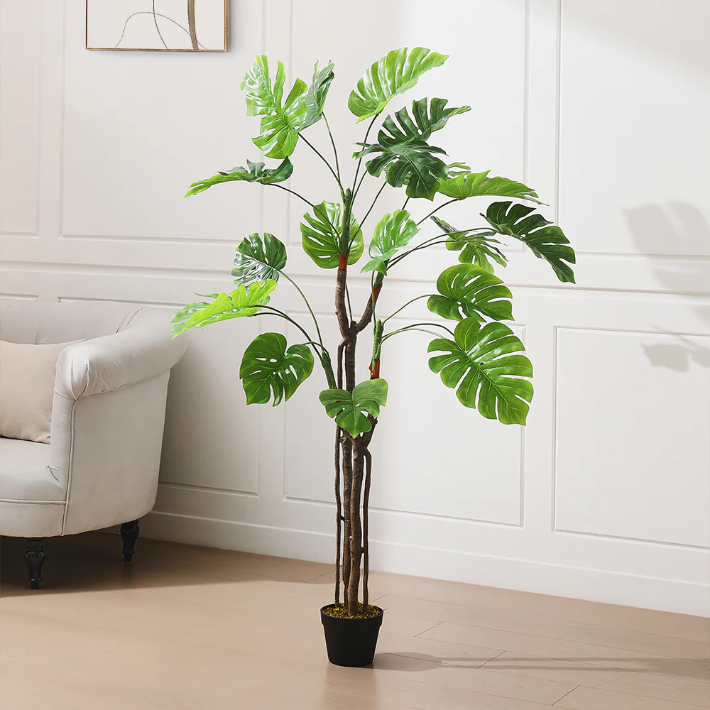 Breeins Artificial Monstera Deliciosa Tree In Pot For Decoration - Image 15