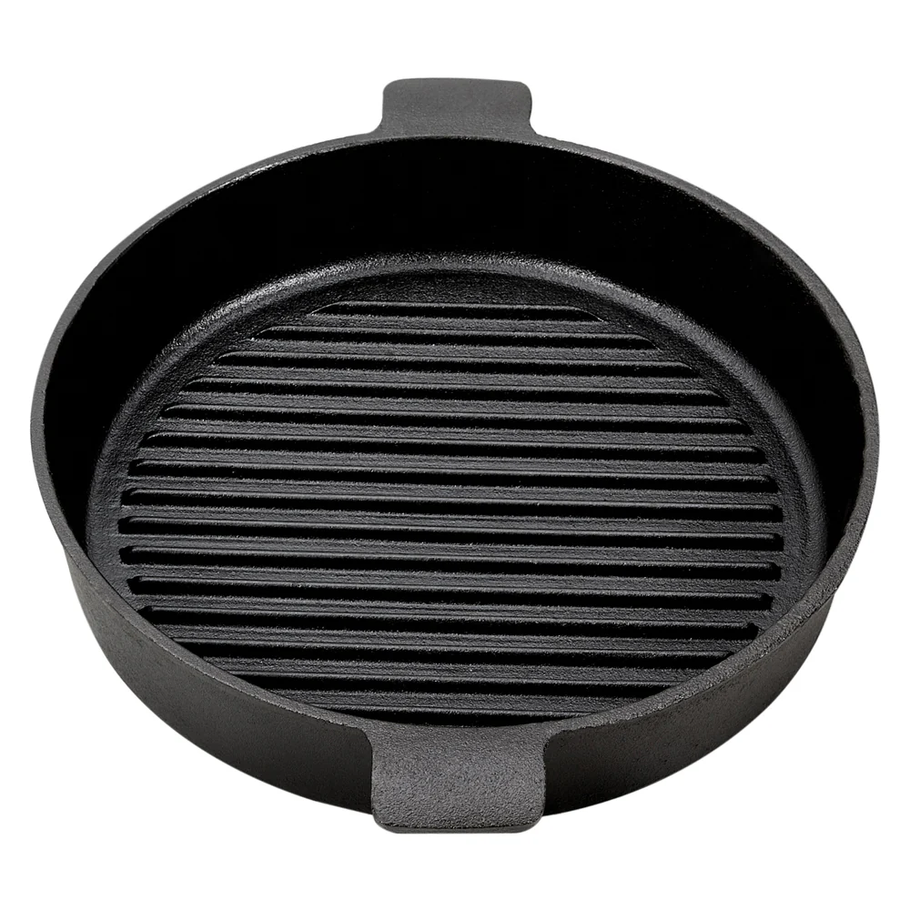 Breeins Black Round Cast Iron Grill Pan - Image 6
