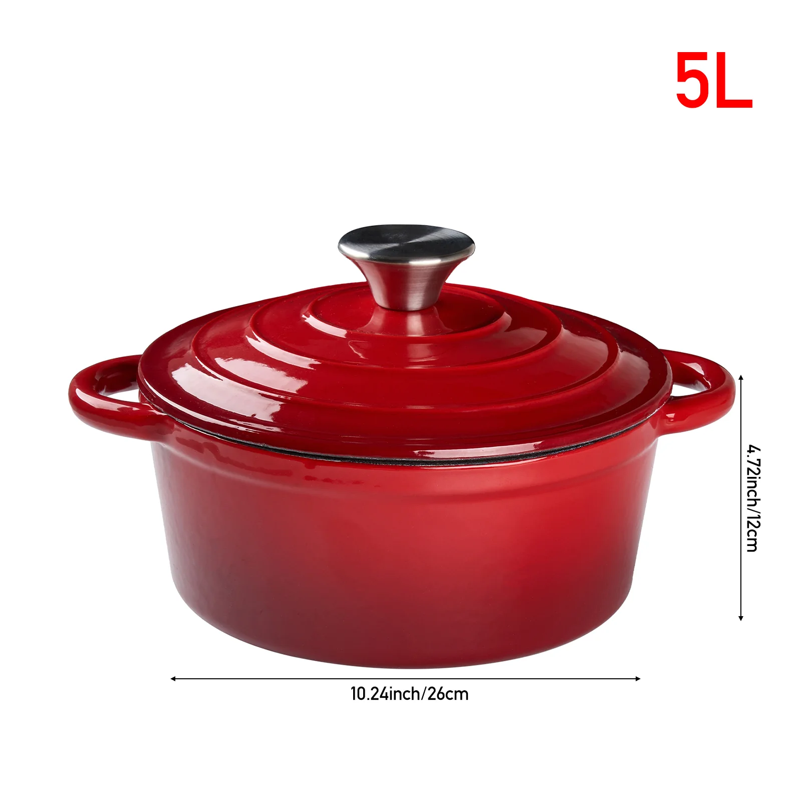 Breeins Enameled Cast Iron Dutch Oven Pot With Lid - Image 9