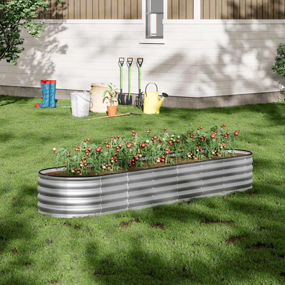 Breeins Galvanized Steel Outdoor Plant Bed - Image 2