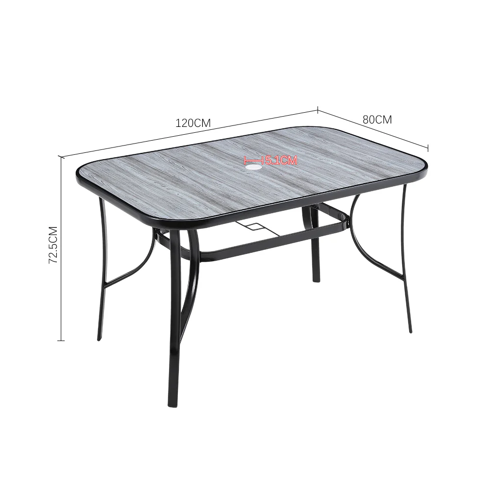 Breeins Garden Tempered Glass Wood Grain Coffee Table - Image 9
