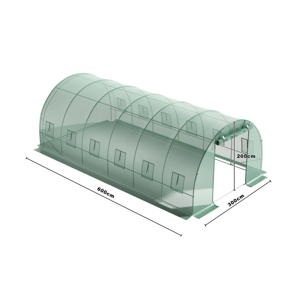 Breeins Green Outdoor Walk-in Tunnel Greenhouse with Steel Frame - Image 7