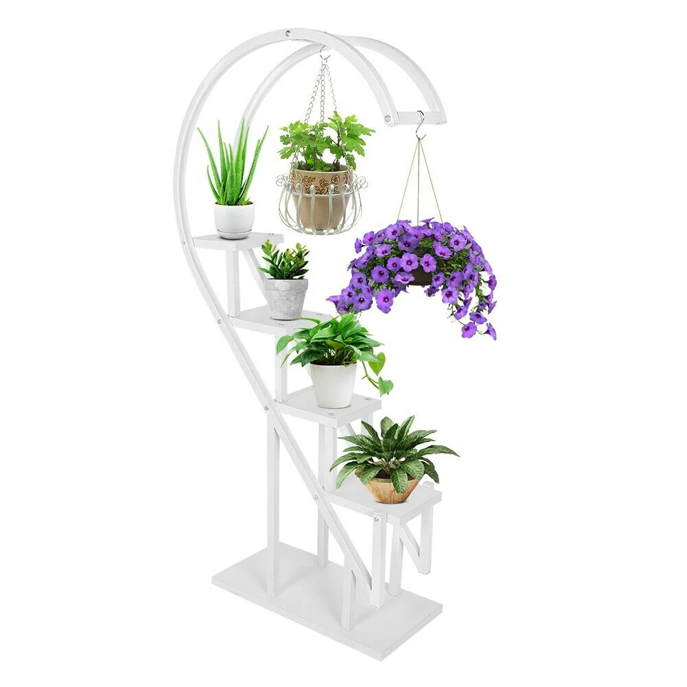 Breeins Indoor Arc Plant Stand with Shelves - Image 3