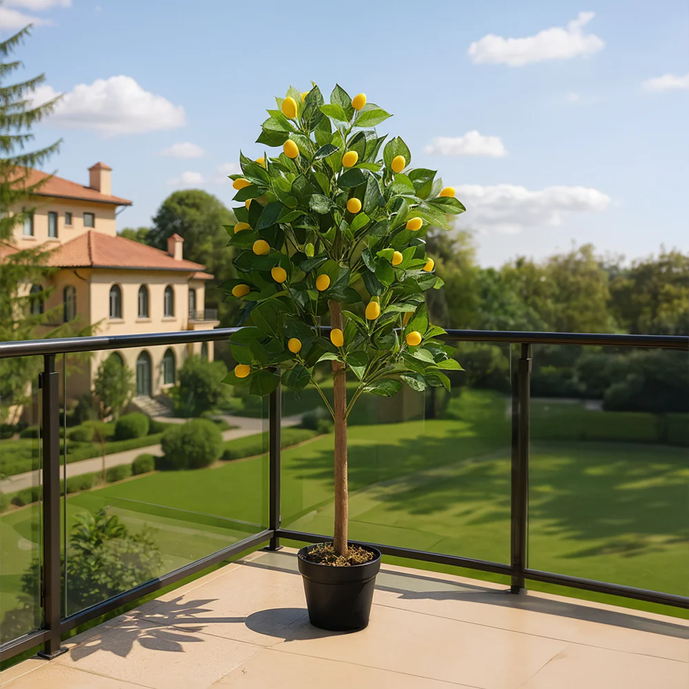 Breeins Lifelike Potted Lemon Tree Ornament - Image 2