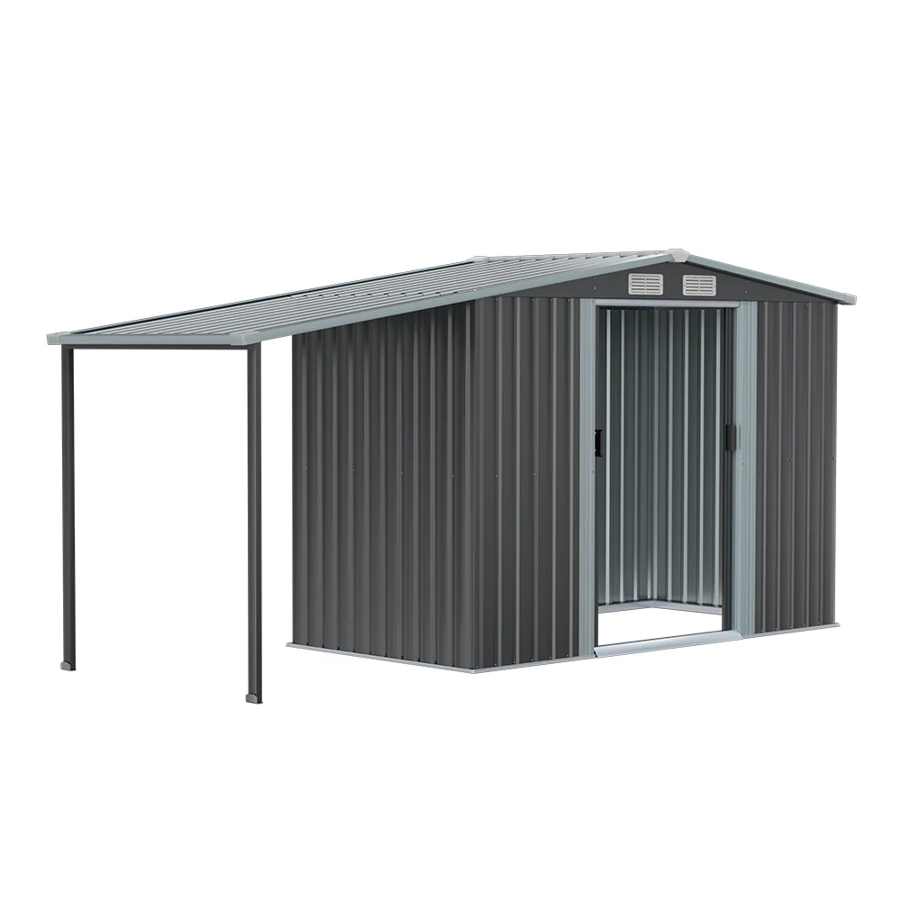 Breeins Outdoor Metal Firewood Storage Shed - Image 4
