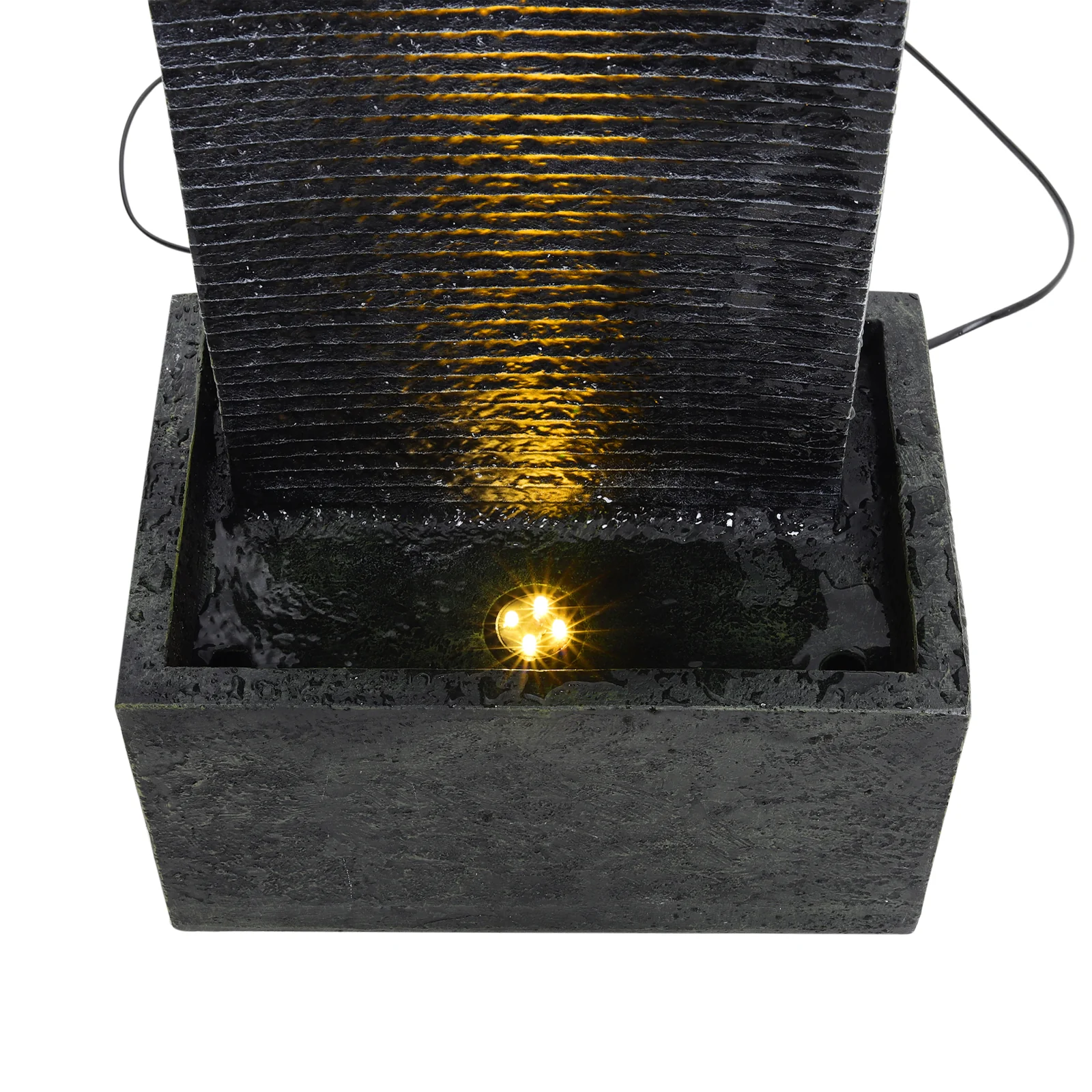 Breeins Outdoor Wall Standing Fountain Water Feature Fountain Stone - Image 7