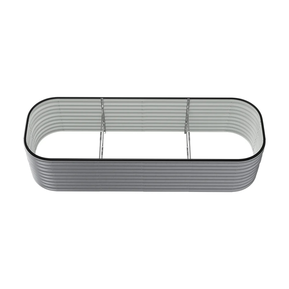Breeins Oval-Shaped Galvanised Steel Raised Garden Bed - Image 5
