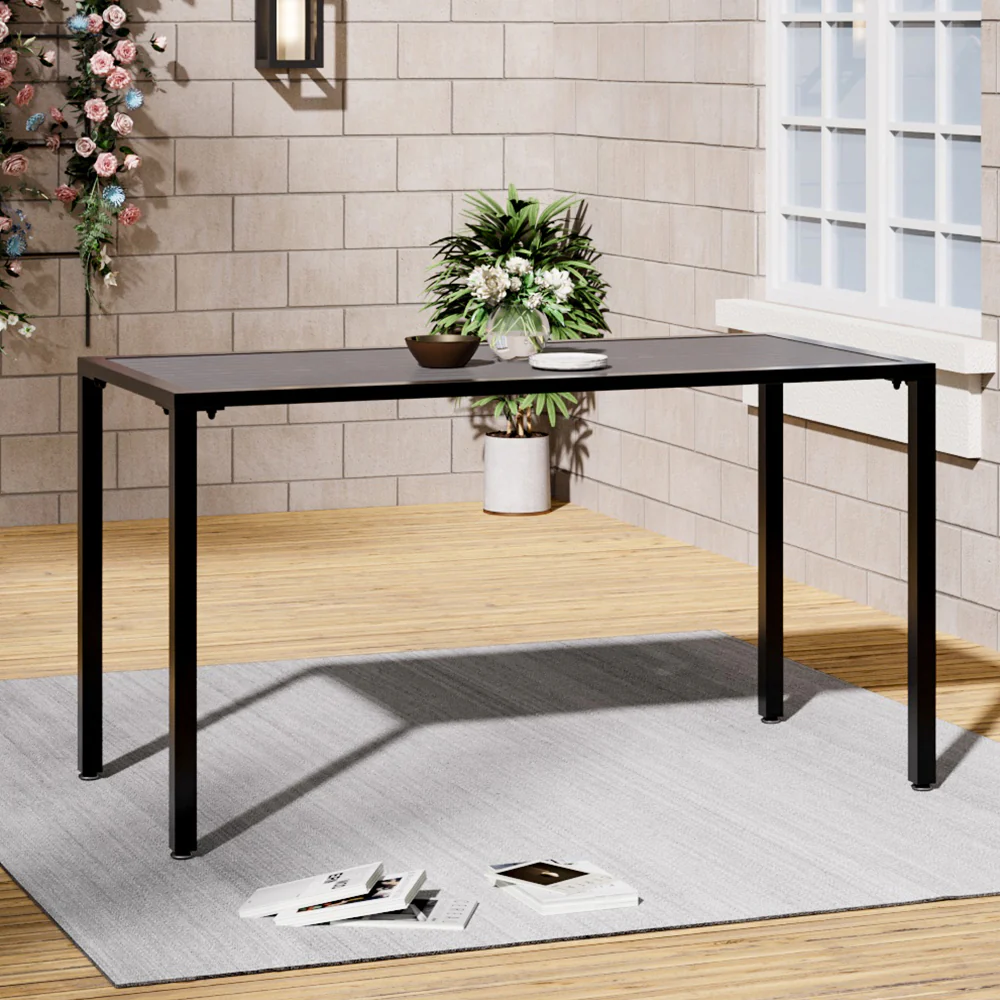 Breeins Polywood Patio Table with Parasol Slot