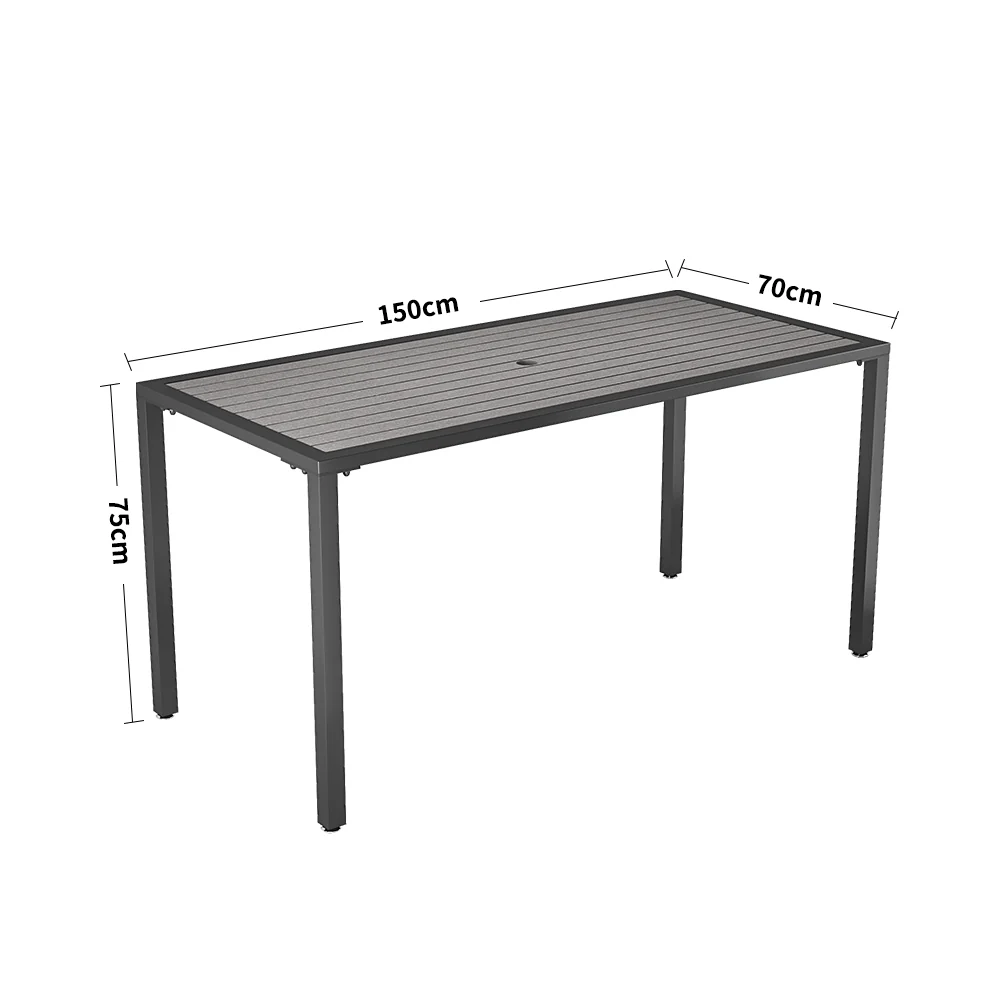 Breeins Polywood Patio Table with Parasol Slot - Image 7
