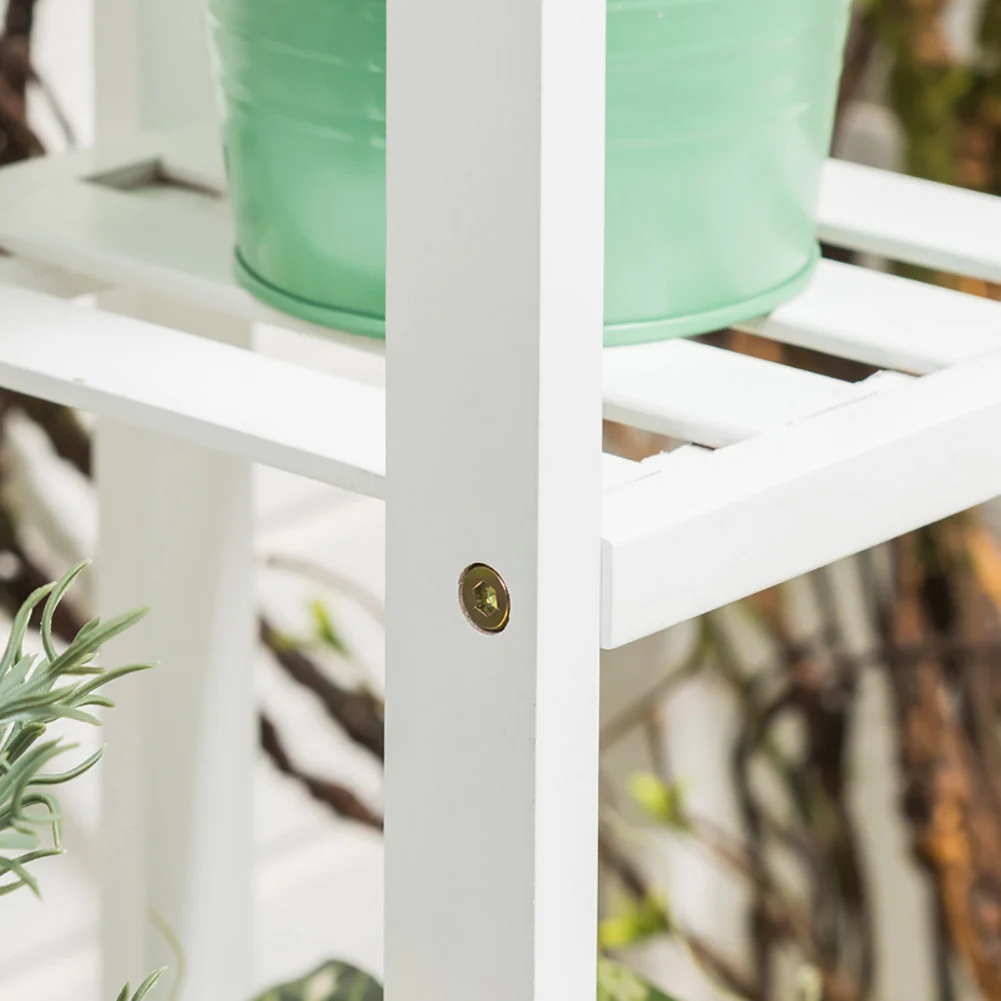 Breeins Rustic Wooden Multi-Tiered Potted Plant Stand - Image 4