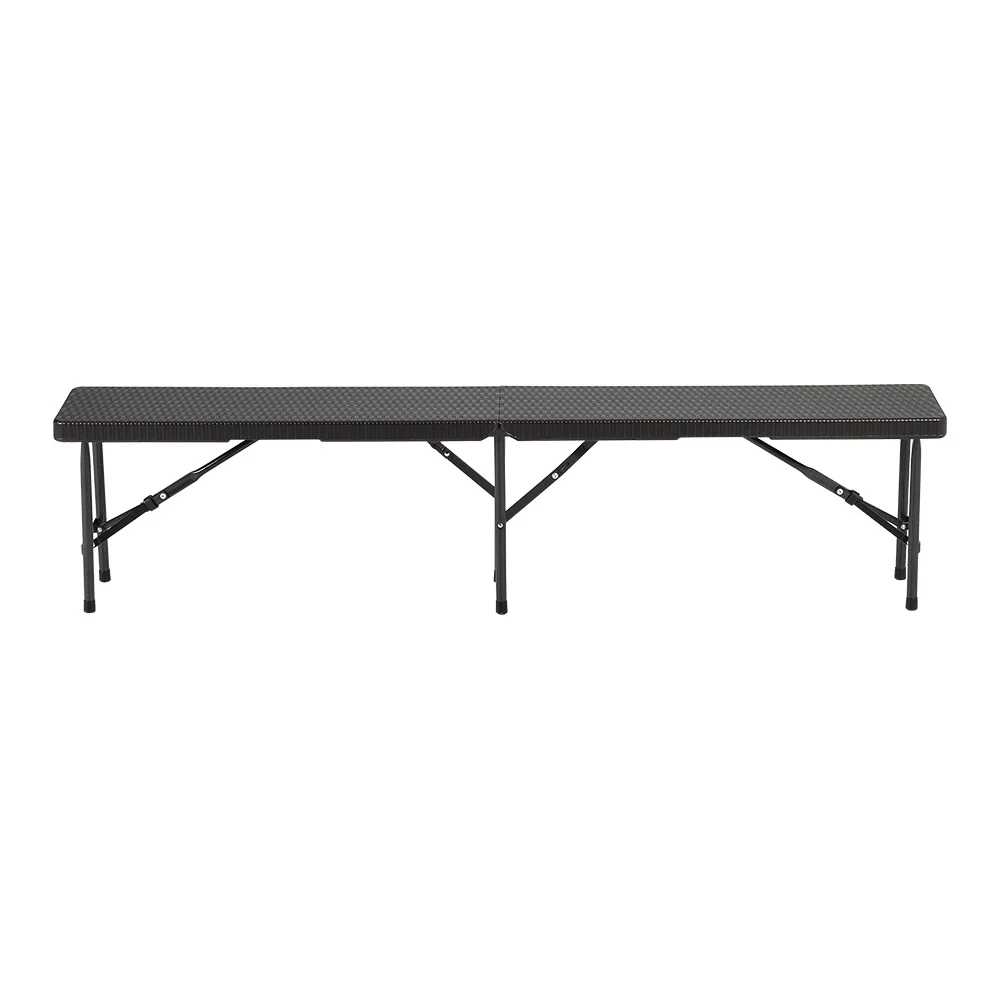 Breeins Set of 2 Rattan Plastic Outdoor Folding Bench - Image 3