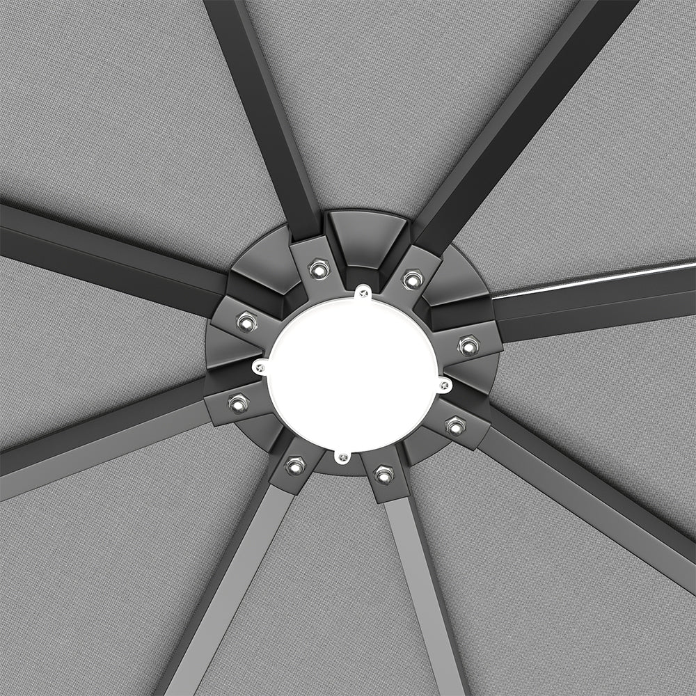 Breeins Solar LED Metal Patio Gazebo with Curtains - Image 7