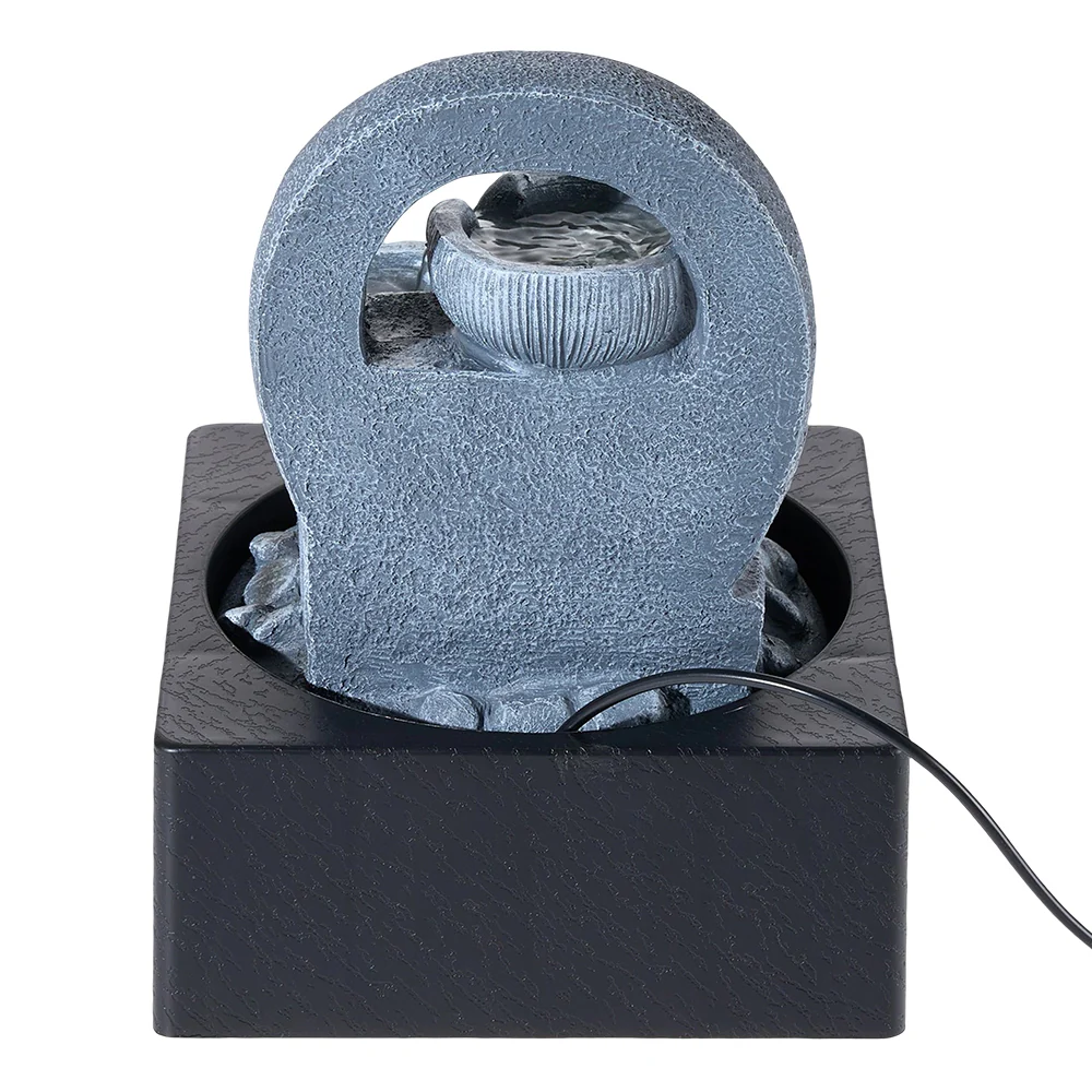 Breeins Tabletop Waterfall Fountain with LED Lighting, - Image 7