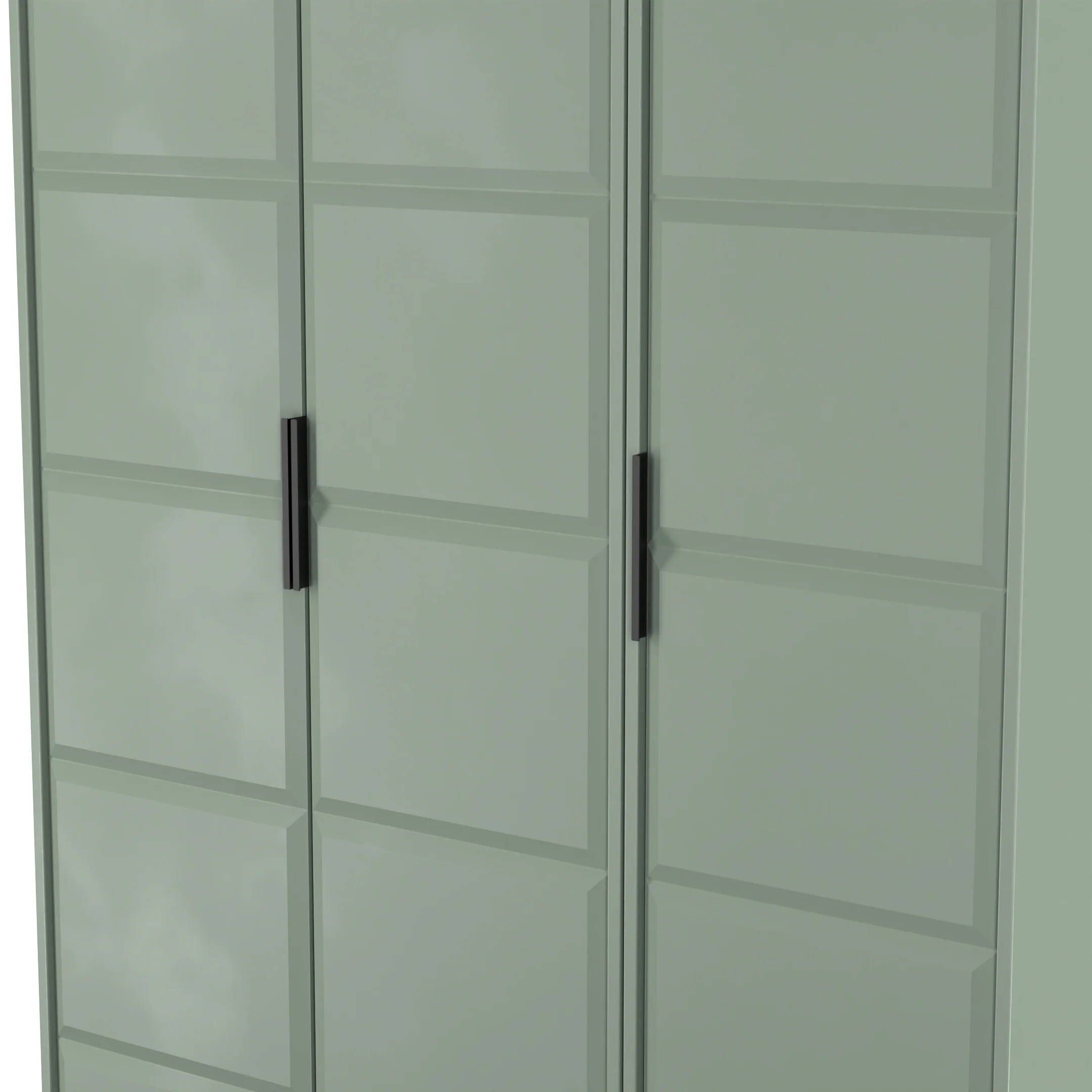 Bremen Ready Assembled 3 Door Wardrobe in Reed Green - Image 4