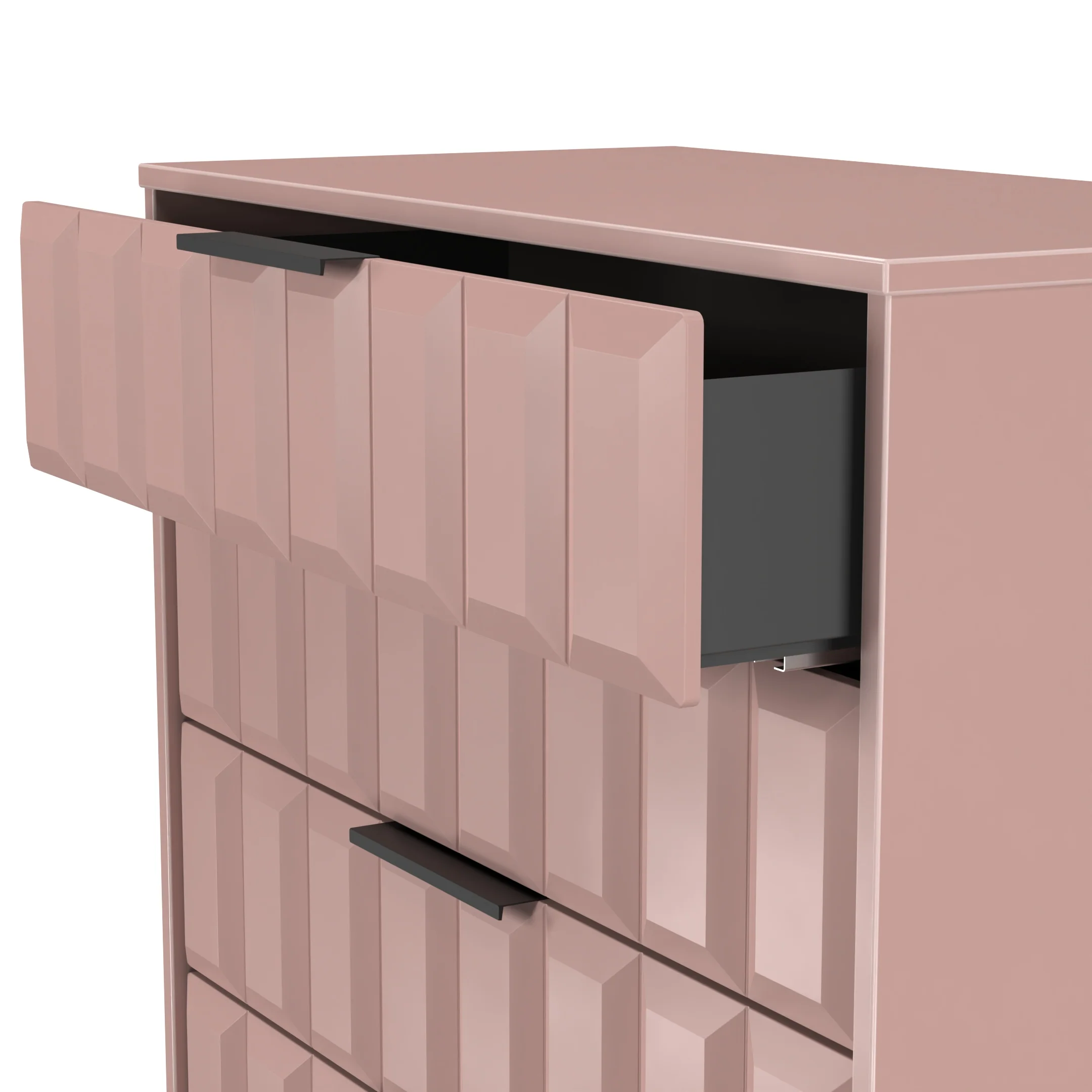 Bremen Ready Assembled 4 Drawer Chest in Kobe Pink - Image 5