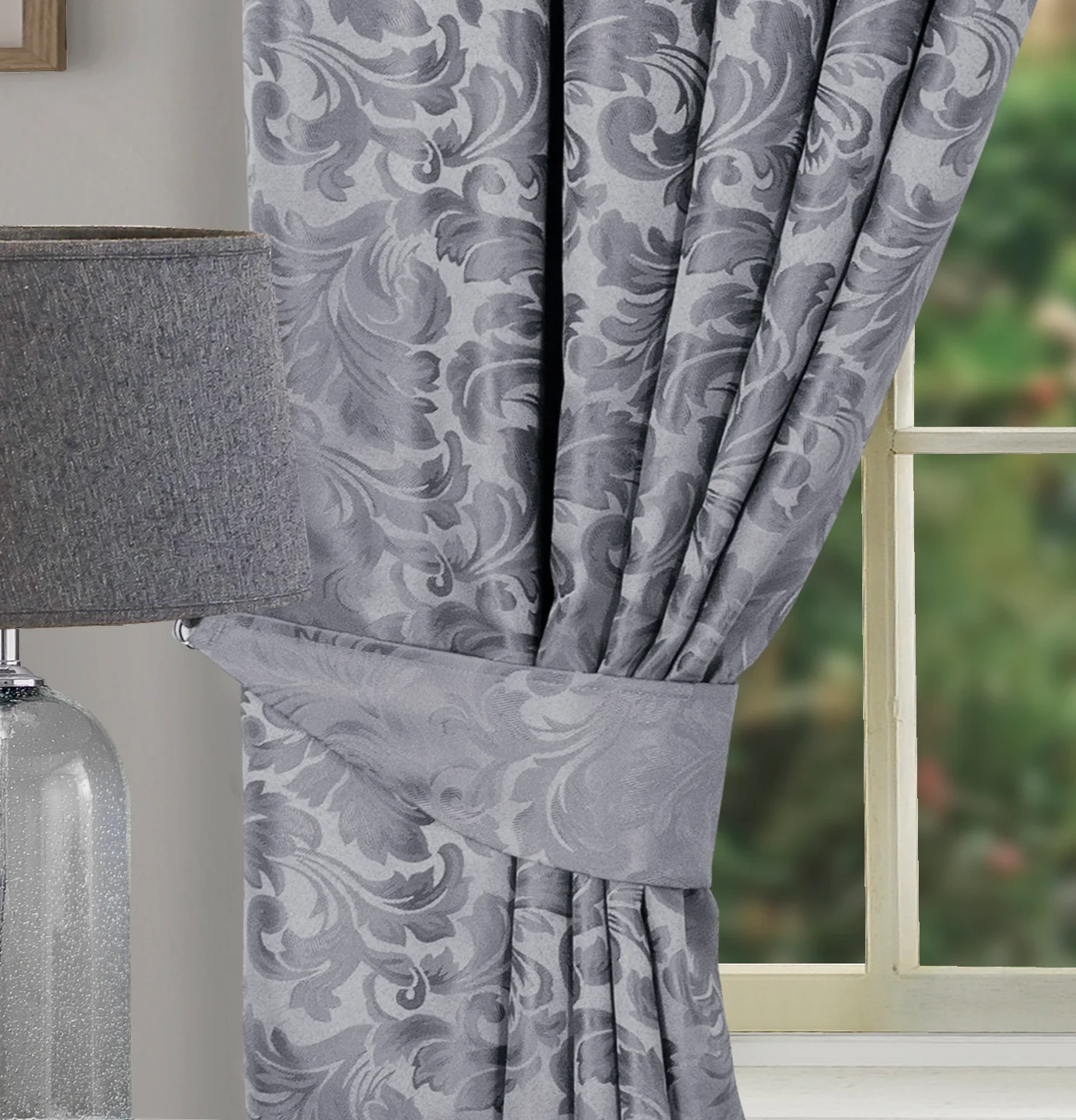 BUCKINGHAM GREY TIE BACK