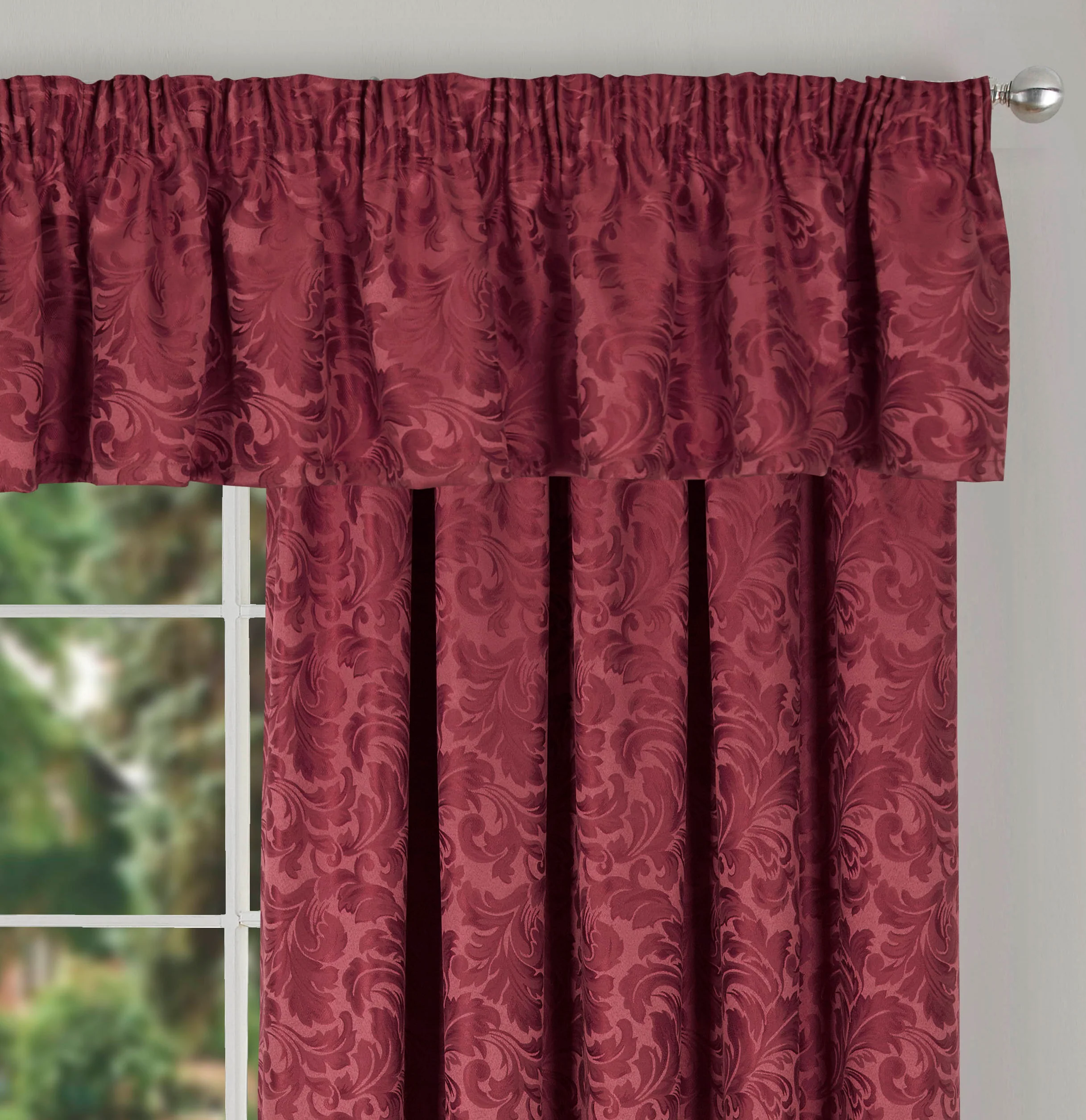 BUCKINGHAM WINE 3" PENCIL PLEAT CURTAINS - Image 3