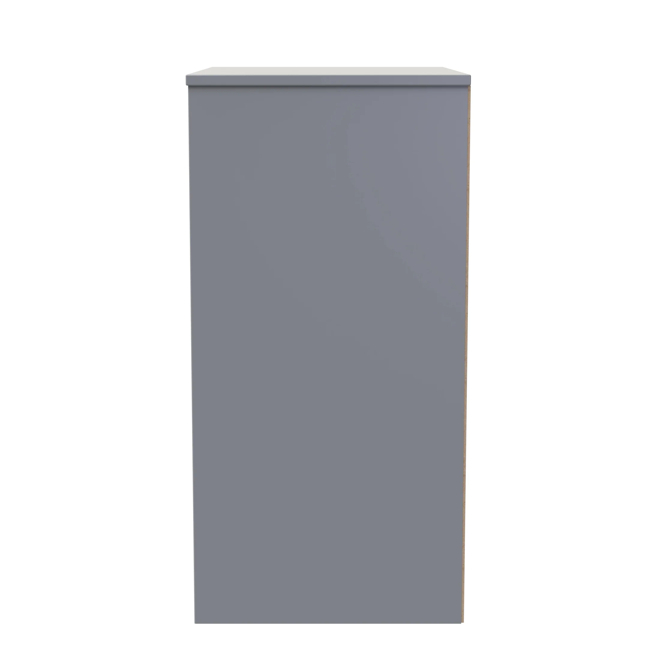 Calgary Ready Assembled 3 Drawer Midi Deep Chest in White Matt & Dusk Grey - Image 2