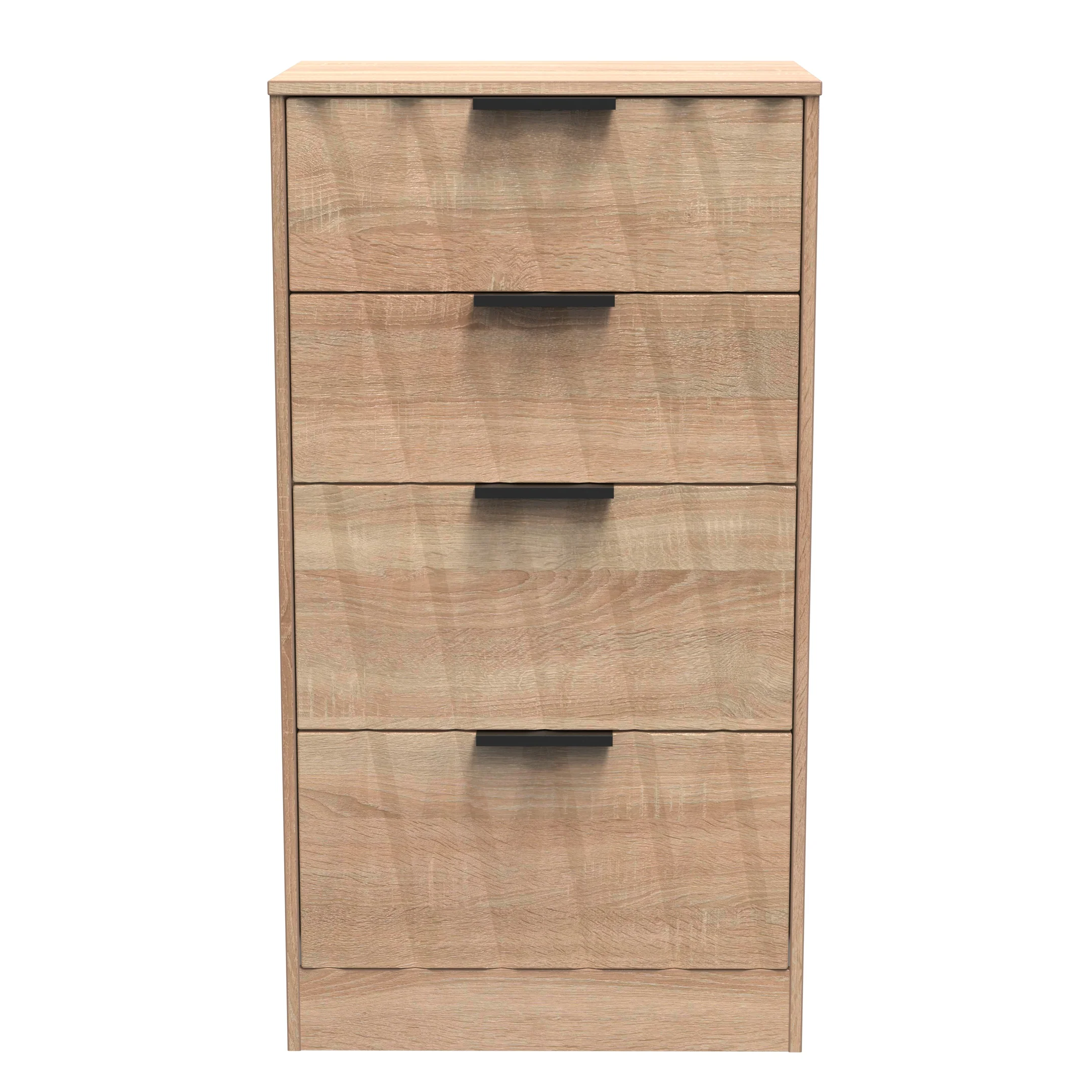 Calgary Ready Assembled 4 Drawer Deep Midi Chest in Bardolino Oak
