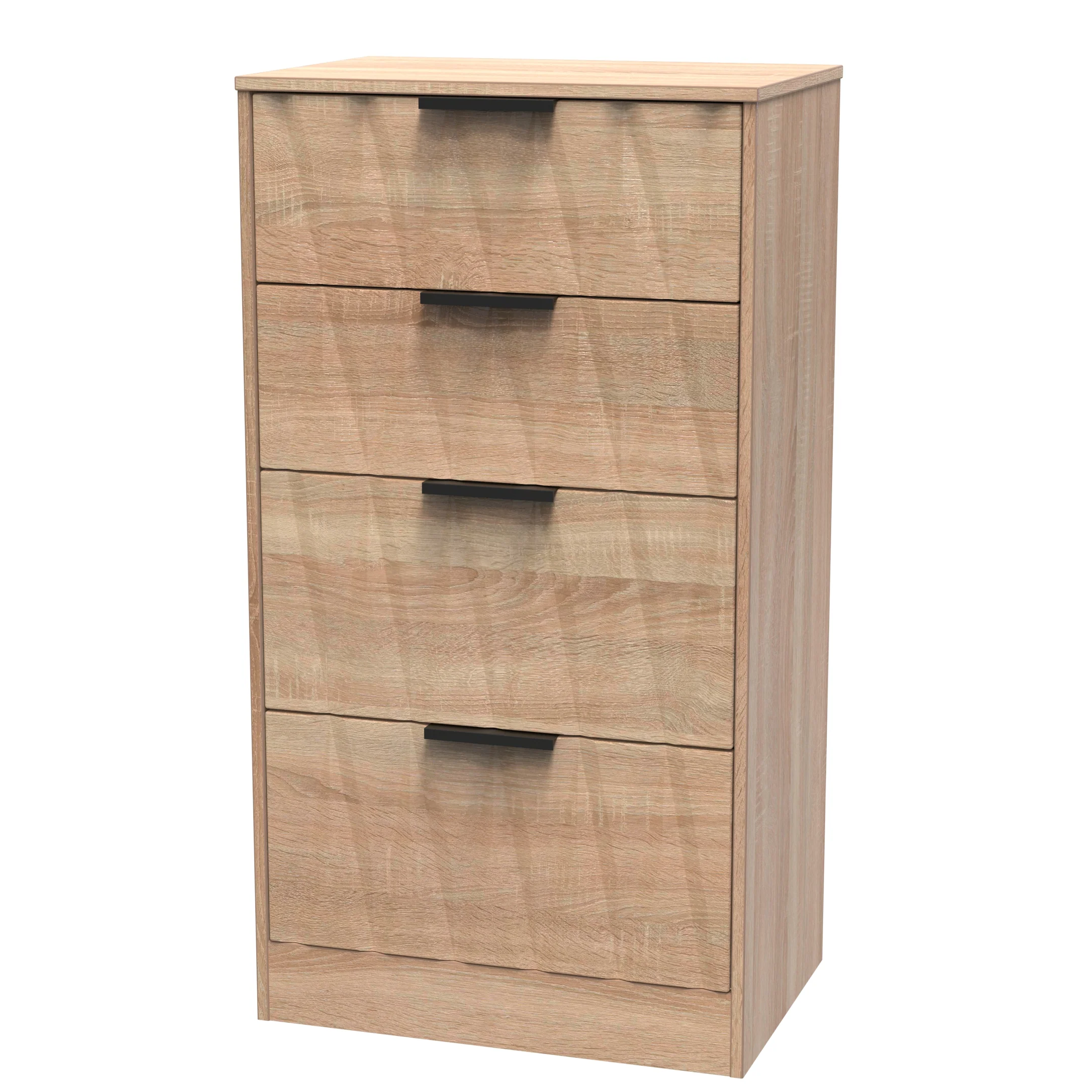 Calgary Ready Assembled 4 Drawer Deep Midi Chest in Bardolino Oak - Image 3