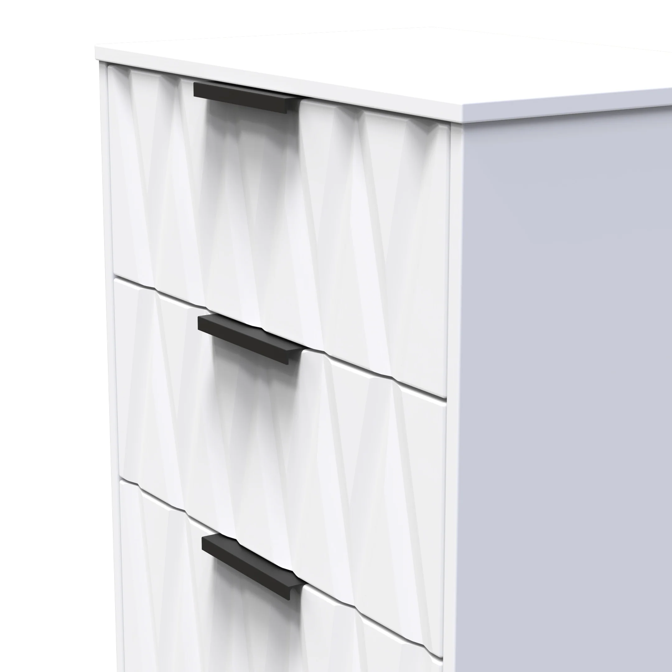 Calgary Ready Assembled 4 Drawer Deep Midi Chest in White Matt - Image 4