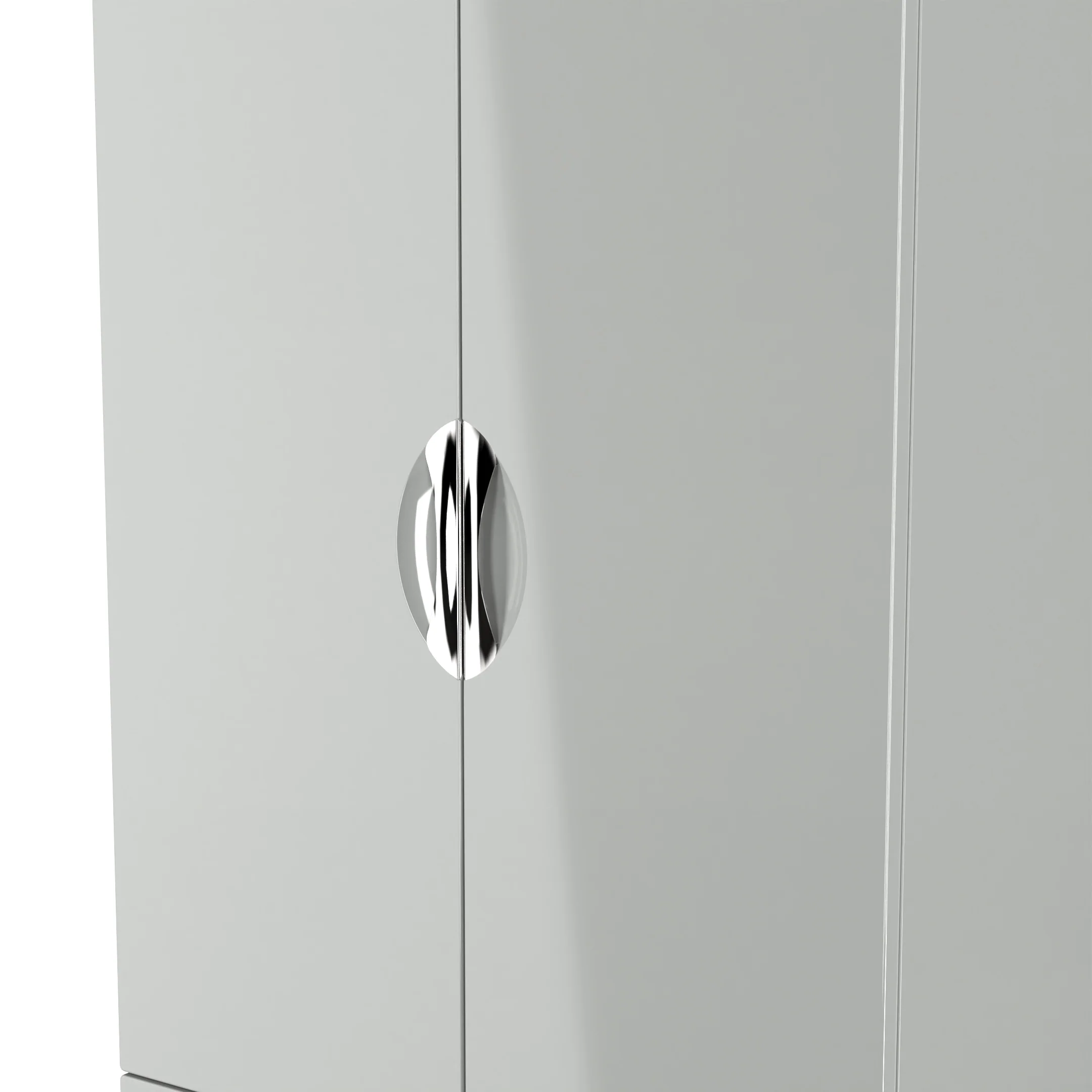 Camden 2 Door 2 Drawer Wardrobe in Grey Gloss & Dusk Grey - Ready Assembled - Image 5