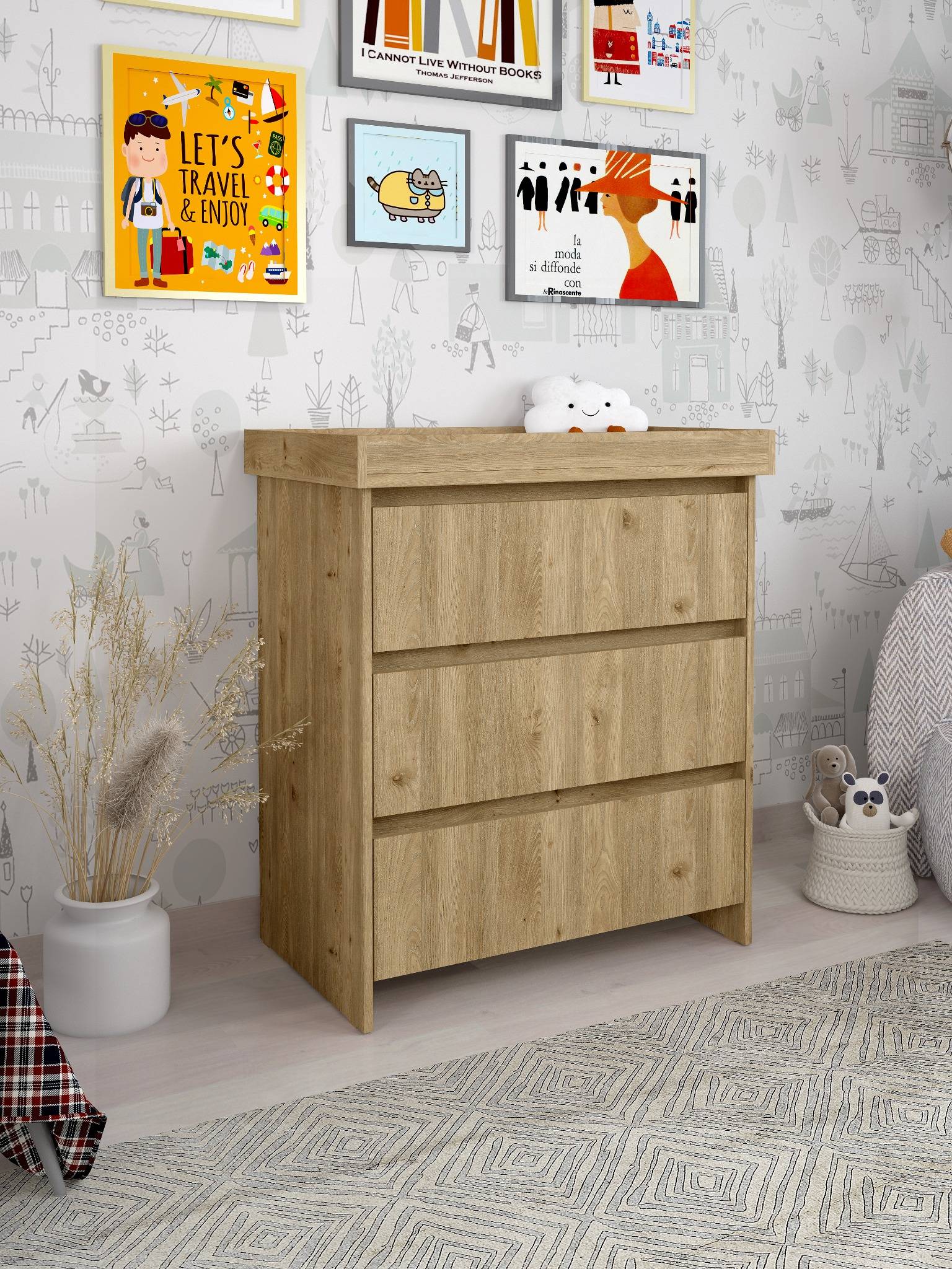 Changing Unit Shefa Kids 880, Cremona Oak - Image 5