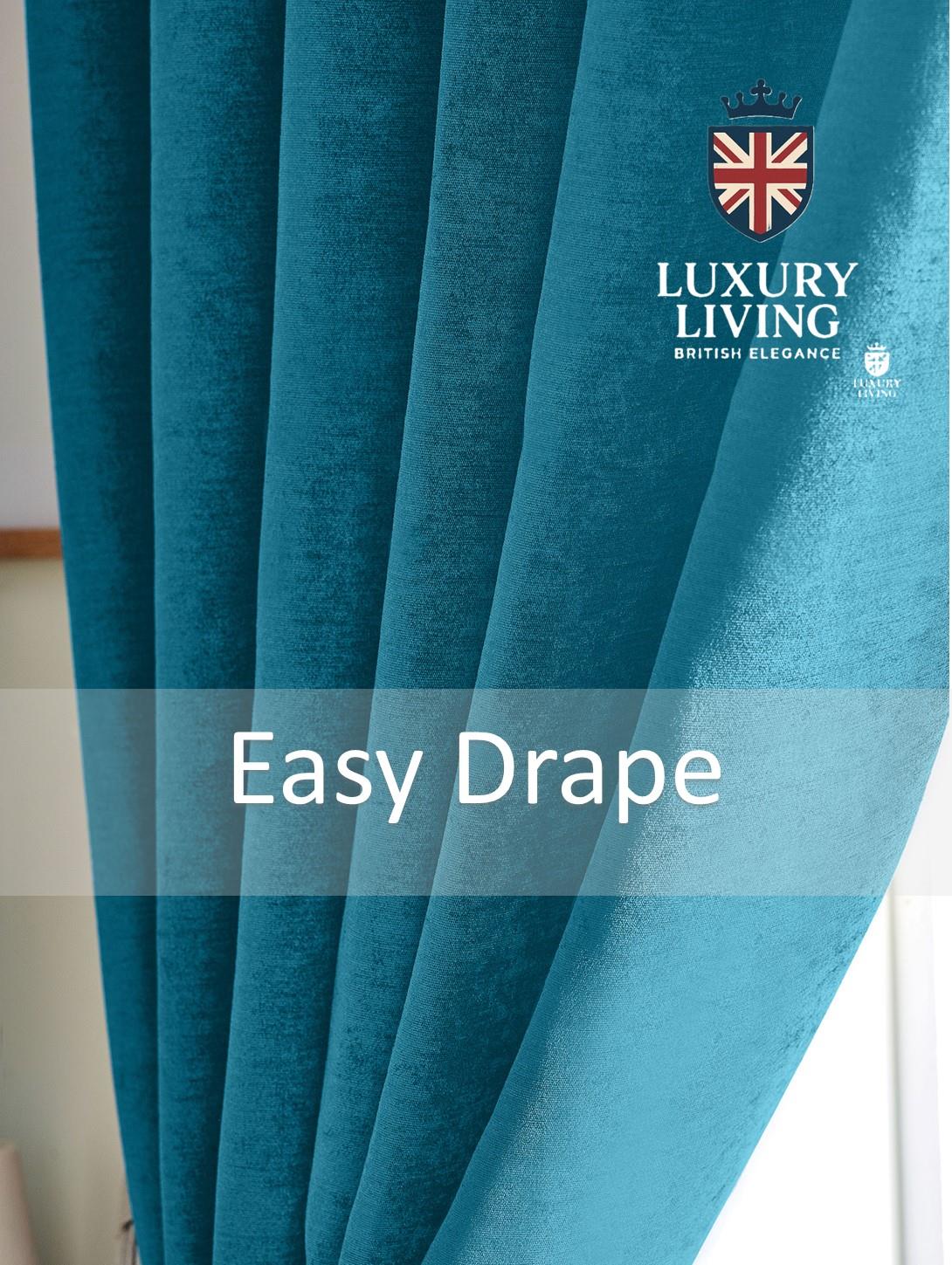 Chenille Blackout Ring Top Curtains Teal - Image 5