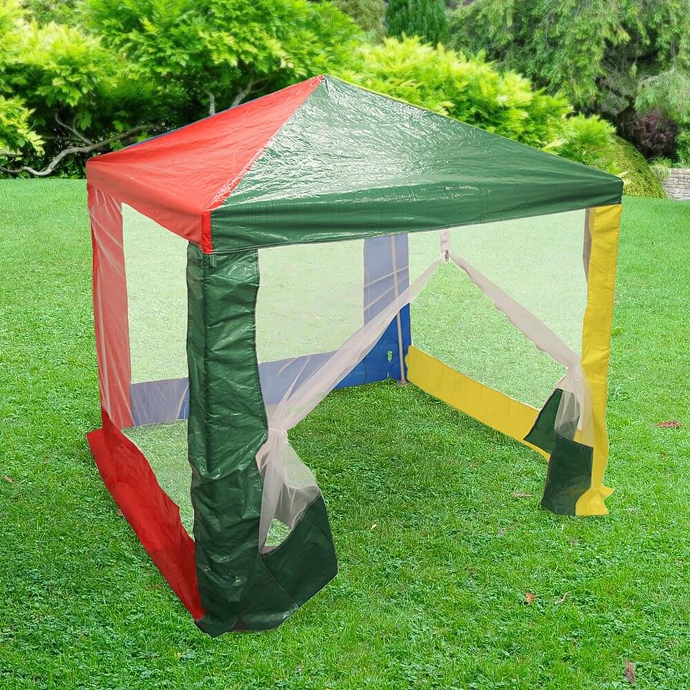 Silver & Stone Children's Multi Coloured Play Tent Sun Shade 1.5m x 1.5m - Image 2