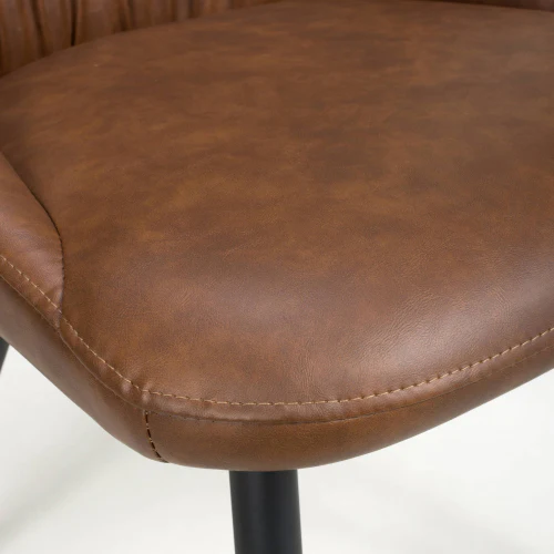 Corinth Leather Effect Tan Dining Chair - Image 6