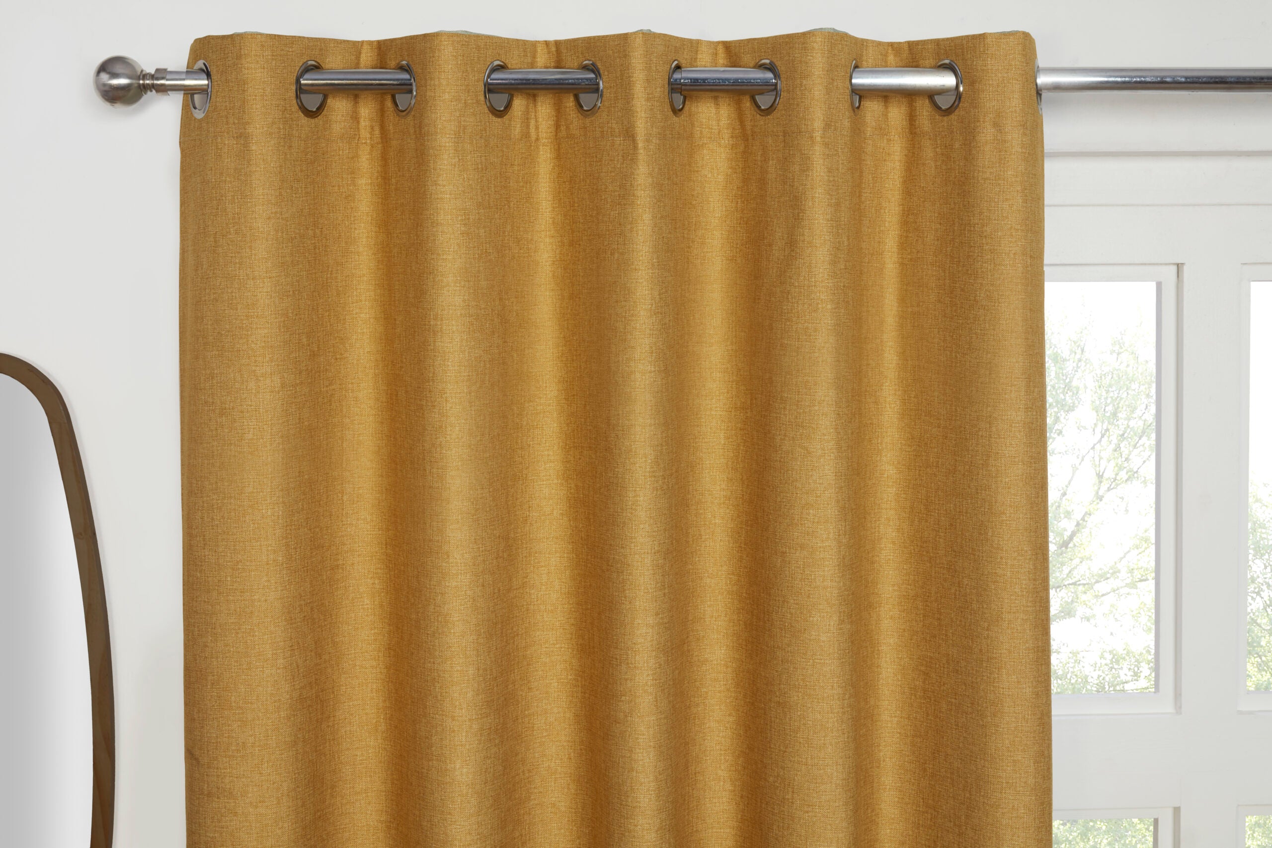COSMOS GOLD EYELET CURTAINS - Image 2