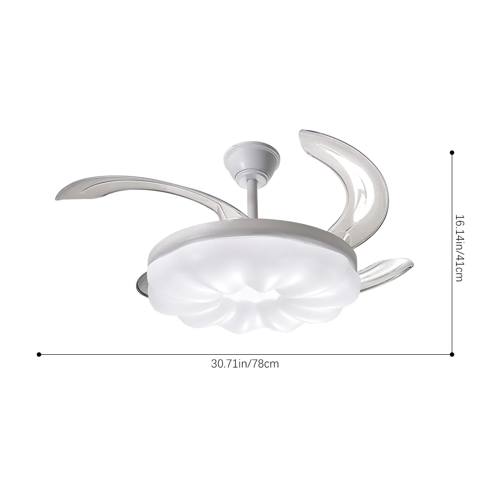 Cottonfy UK Dimmable Ceiling Fan Light with Remote and Retracted Blades - Image 6