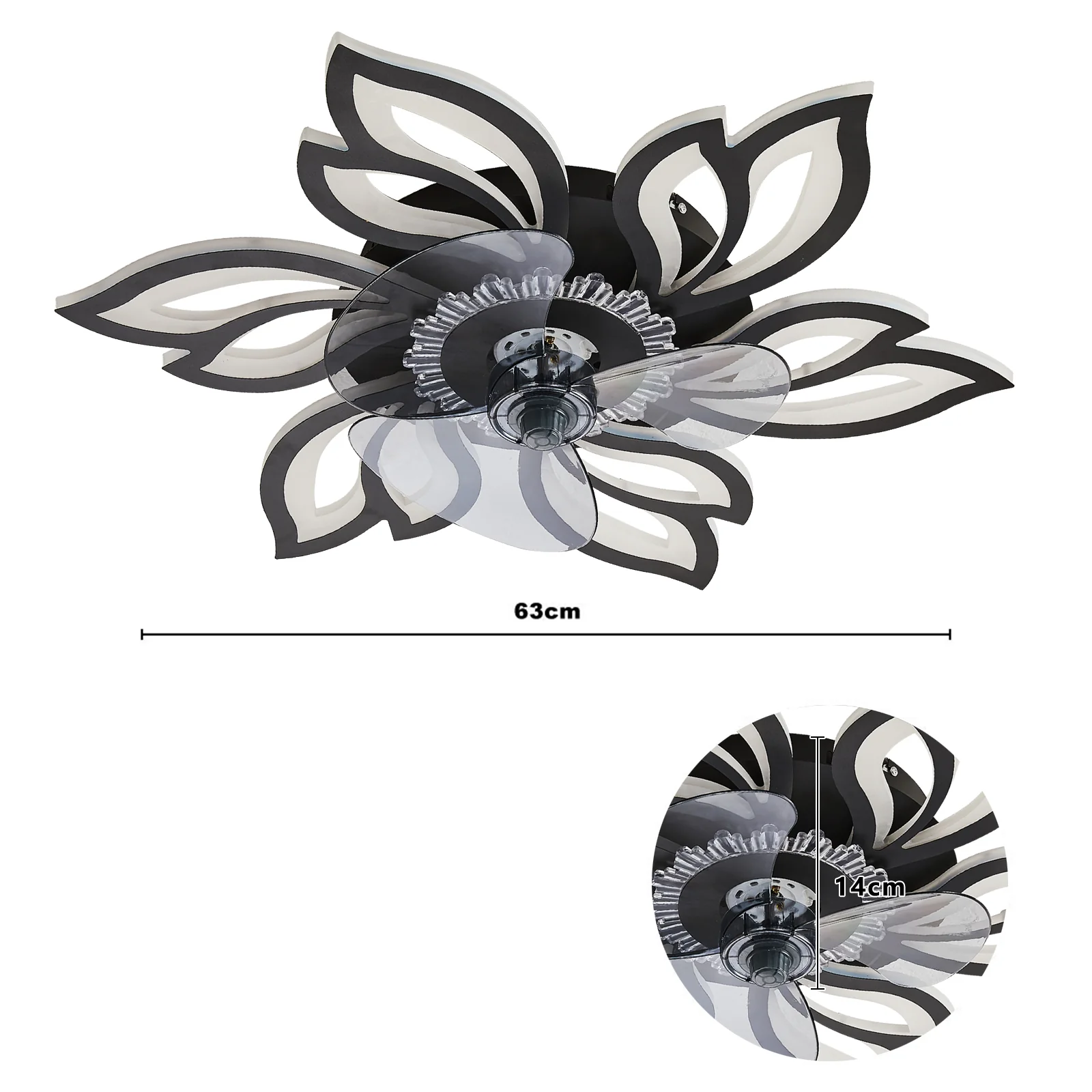 Cottonfy UK Elegant Floral LED Fan Light - Image 3