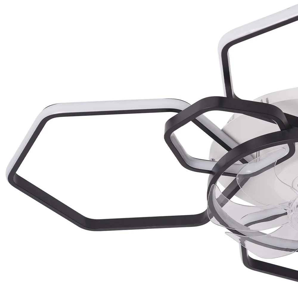 Cottonfy UK Geometric LED Ceiling Fan Light - Image 4