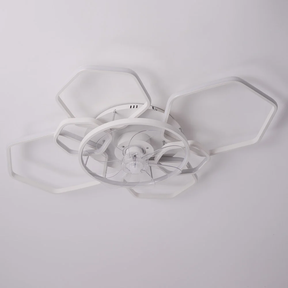 Cottonfy UK Geometrical Ceiling Mount LED Fan Light - Image 8